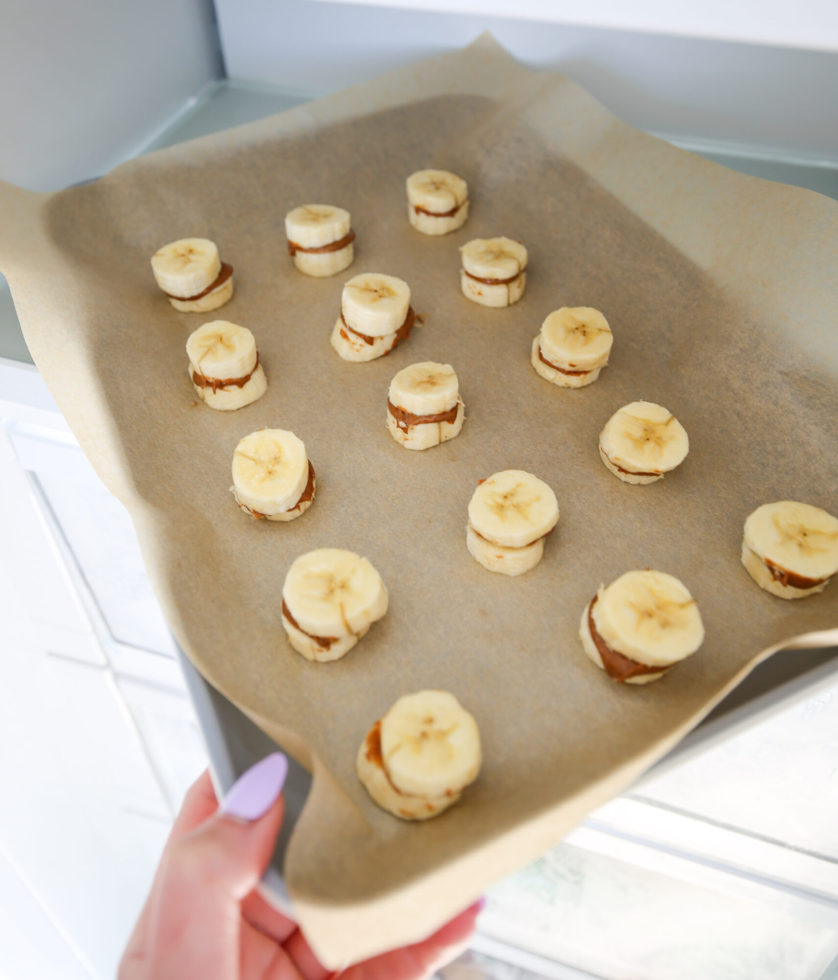 frozen banana bites