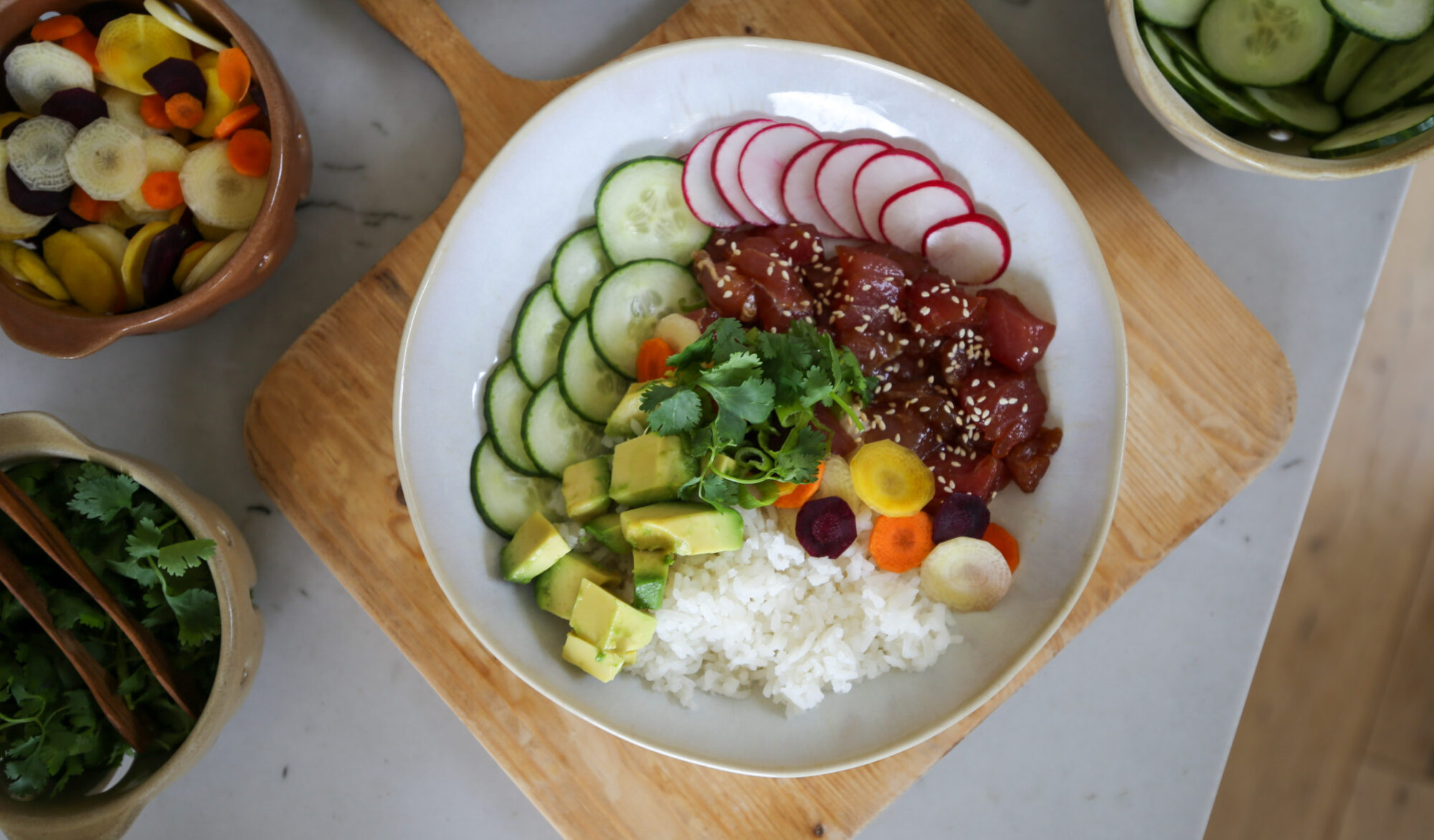 ahi tuna poke bowls