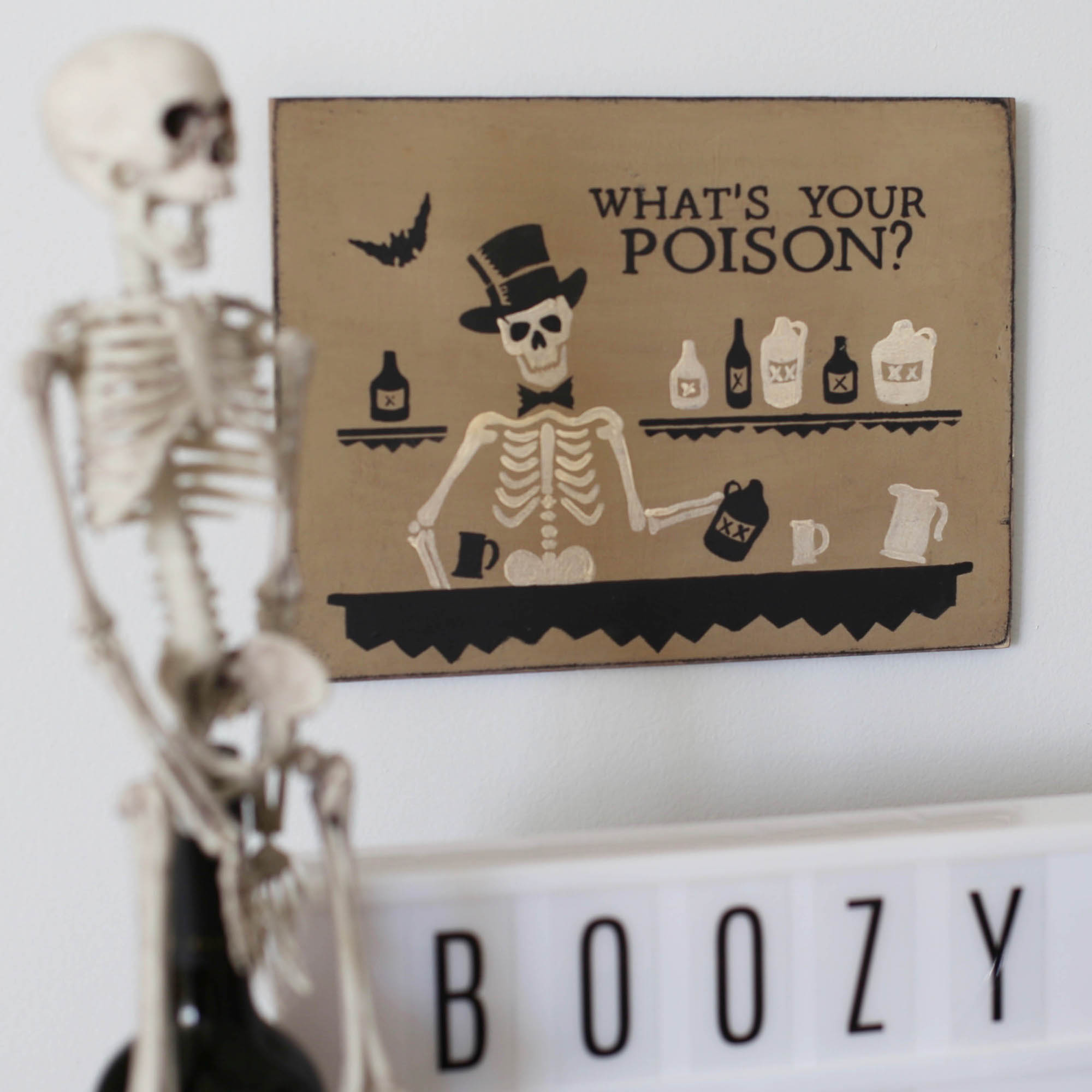 halloween boozy bar