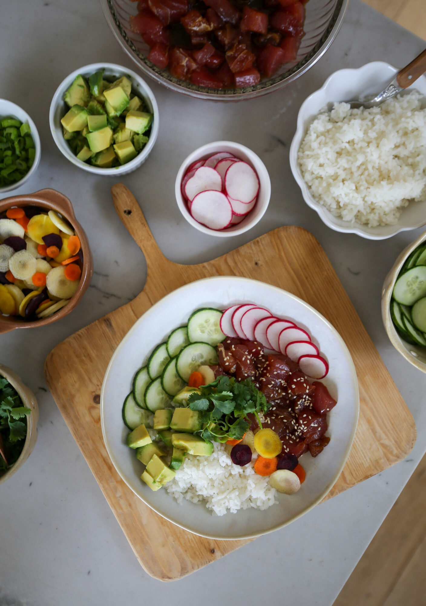 ahi tuna poke bowls