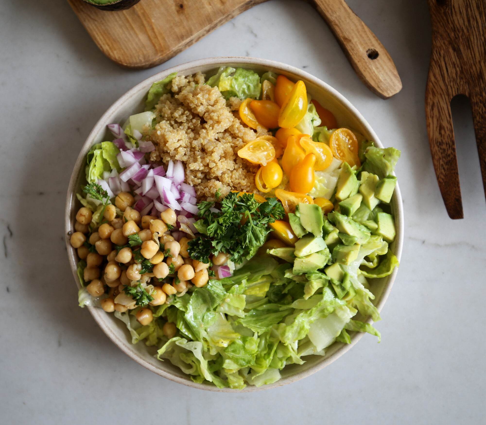 marinated chickpeas