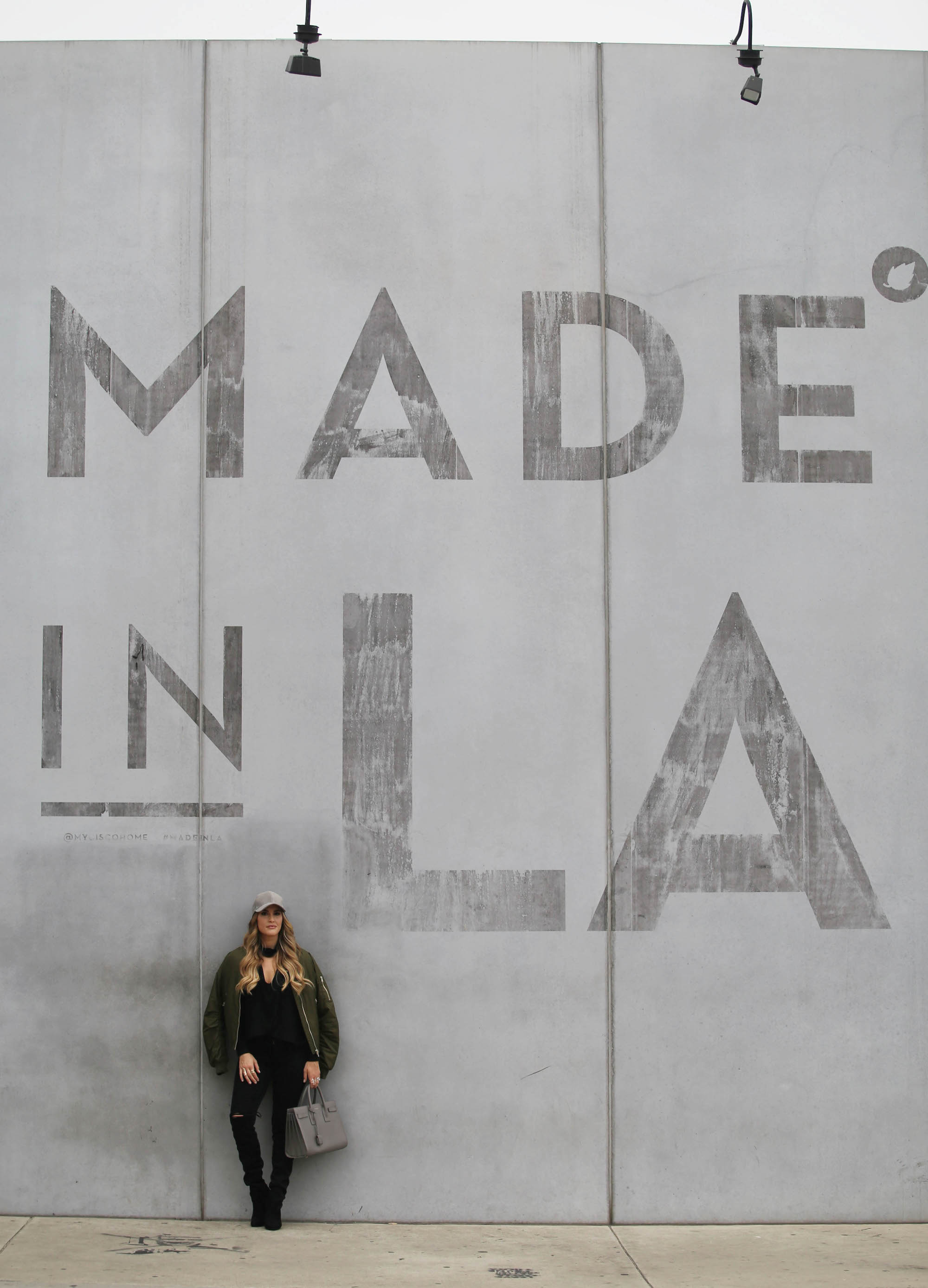 made in la bomber and black styled by kasey