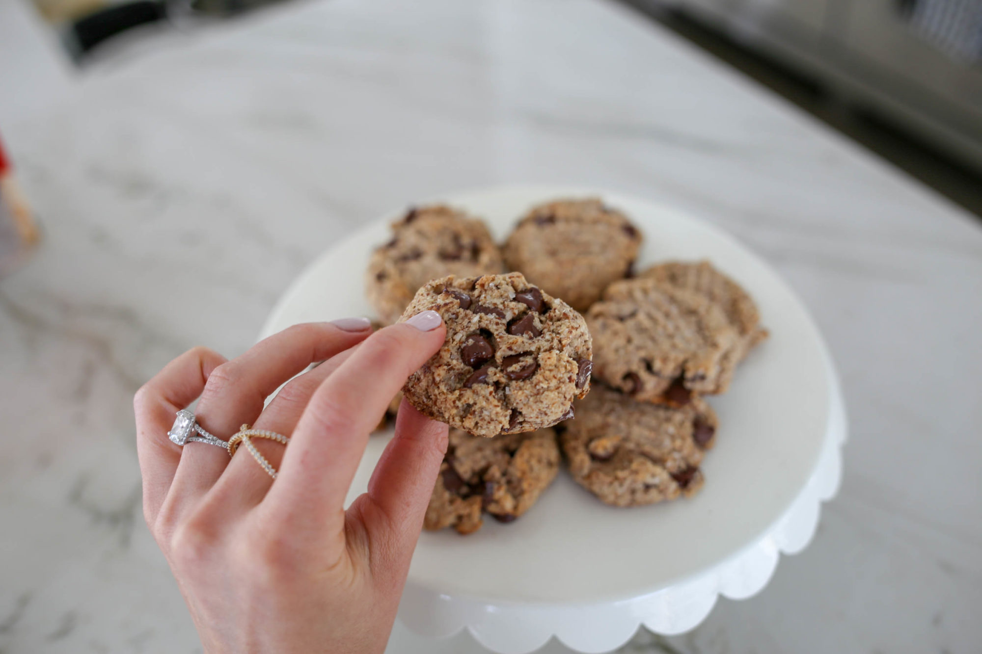 healthy chocolate chip coconut cookies