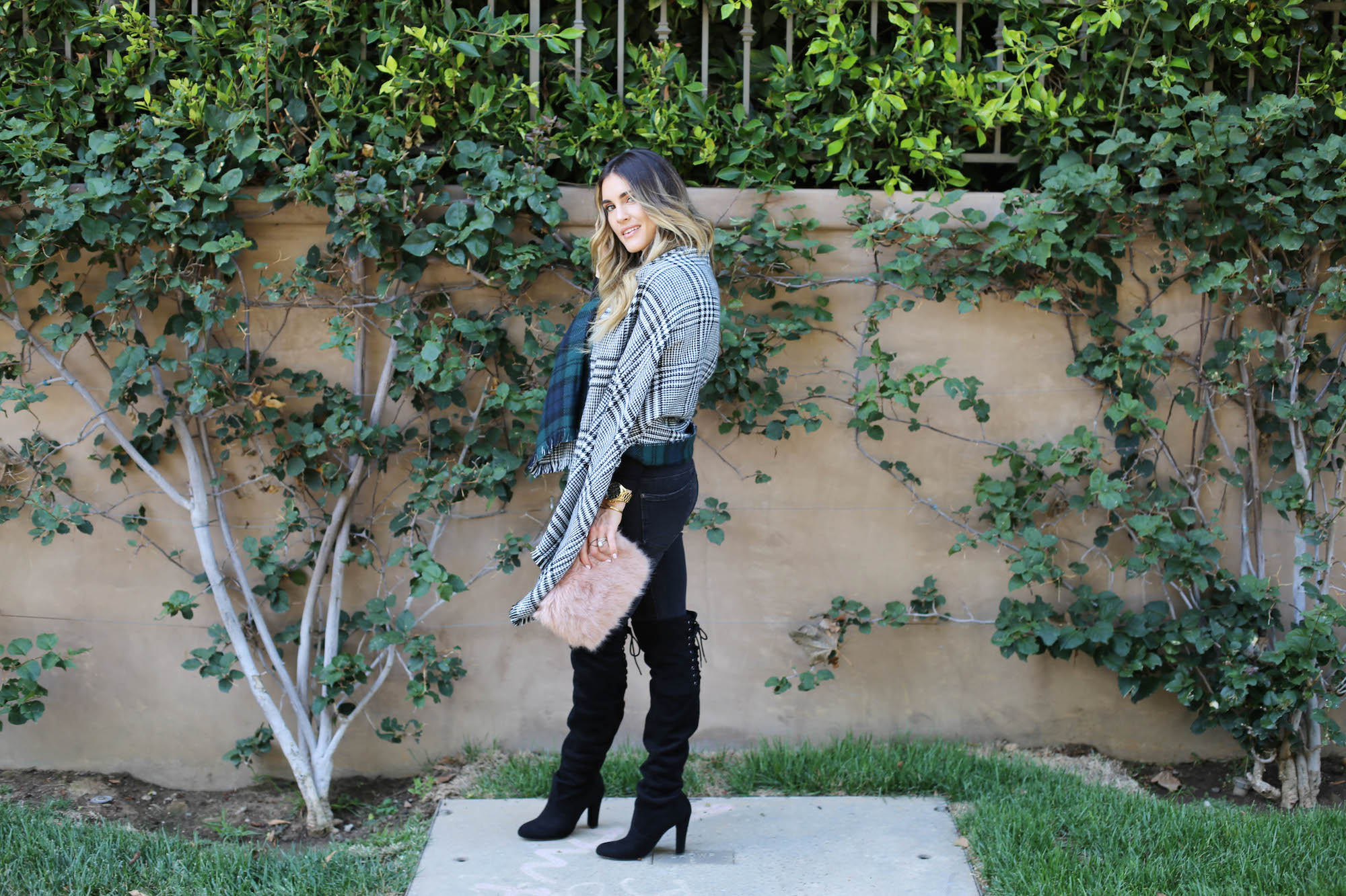 black out blanket scarf styled by kasey