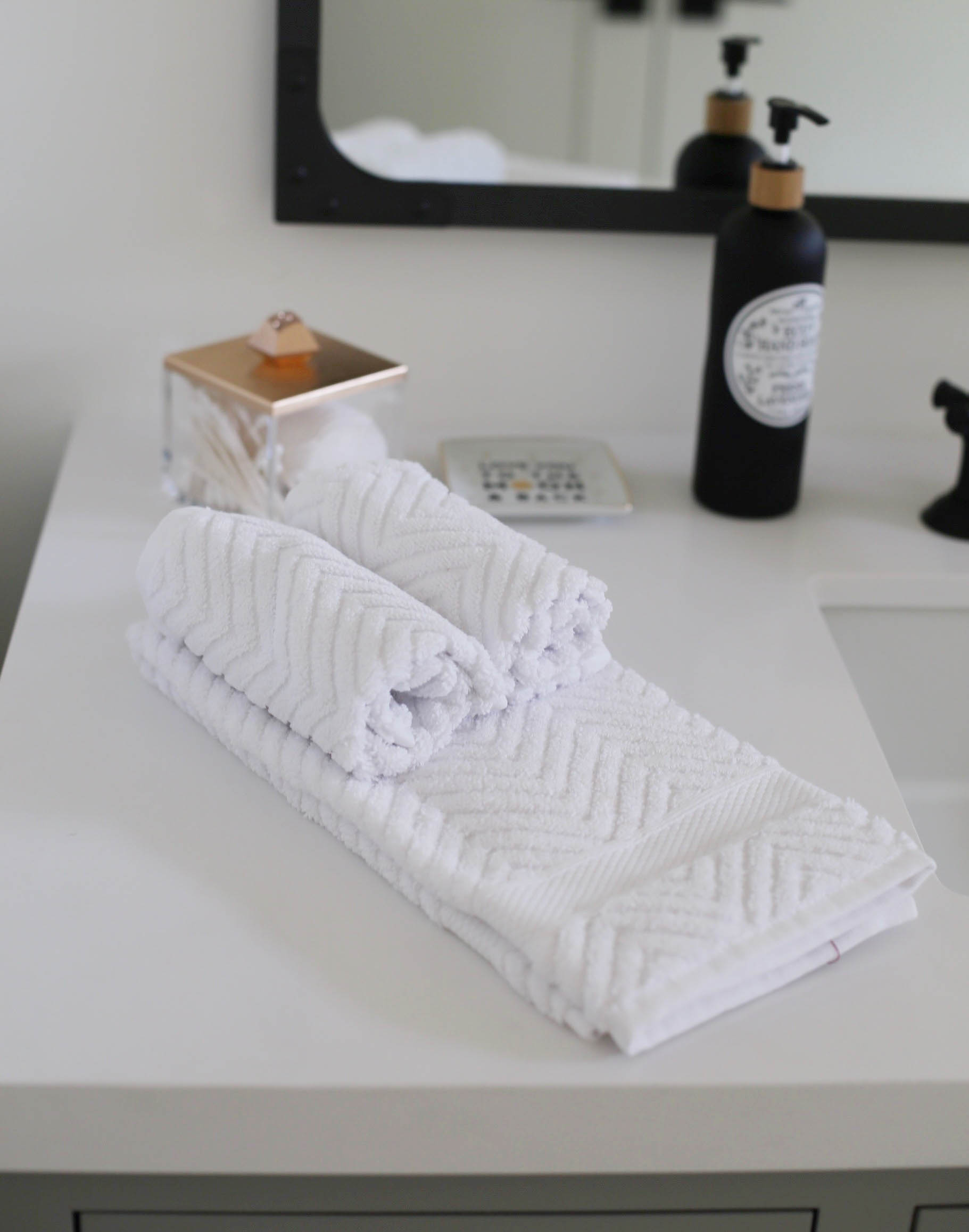 black and white farmhouse bathroom