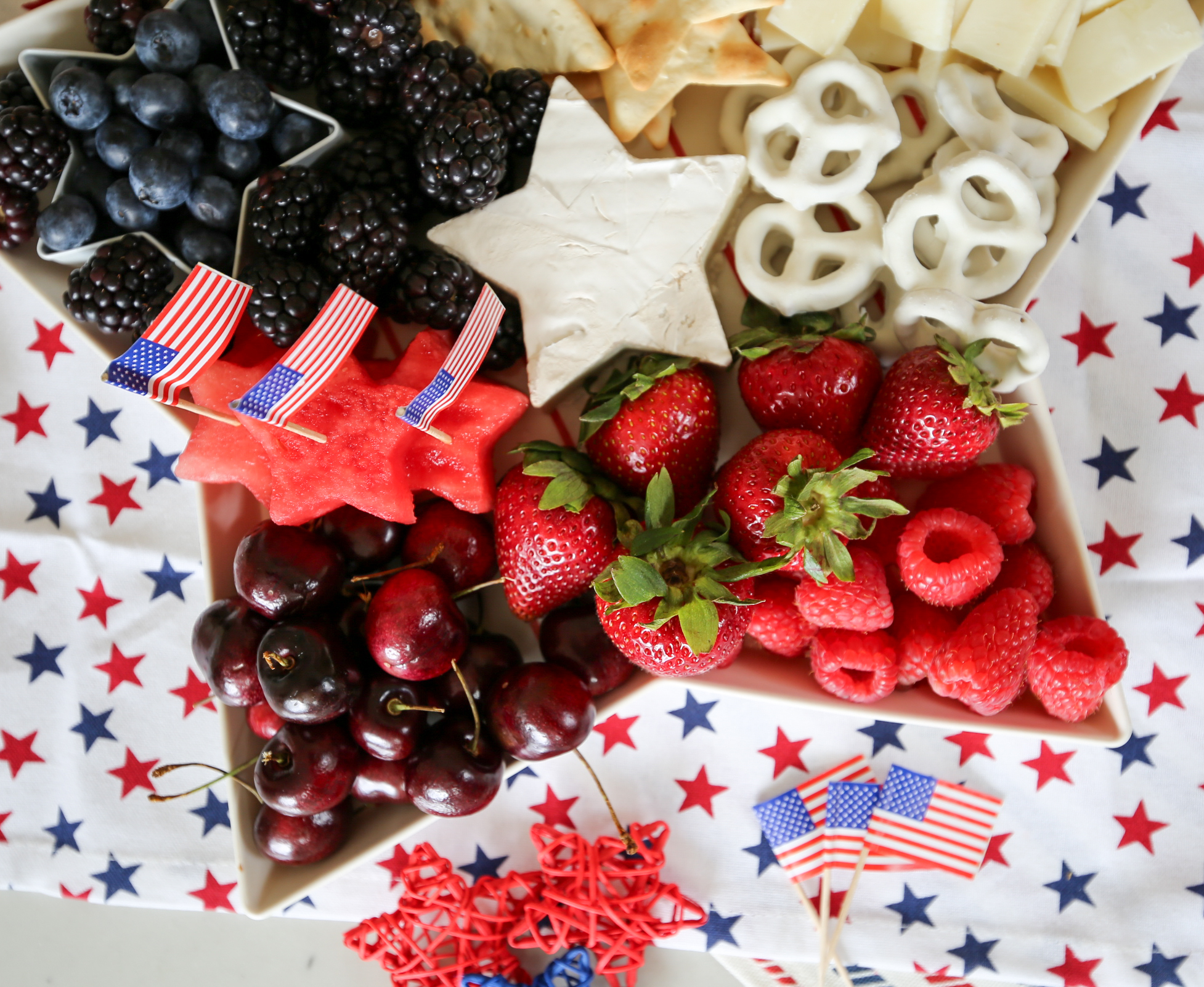 4th of July Star charcuterie board