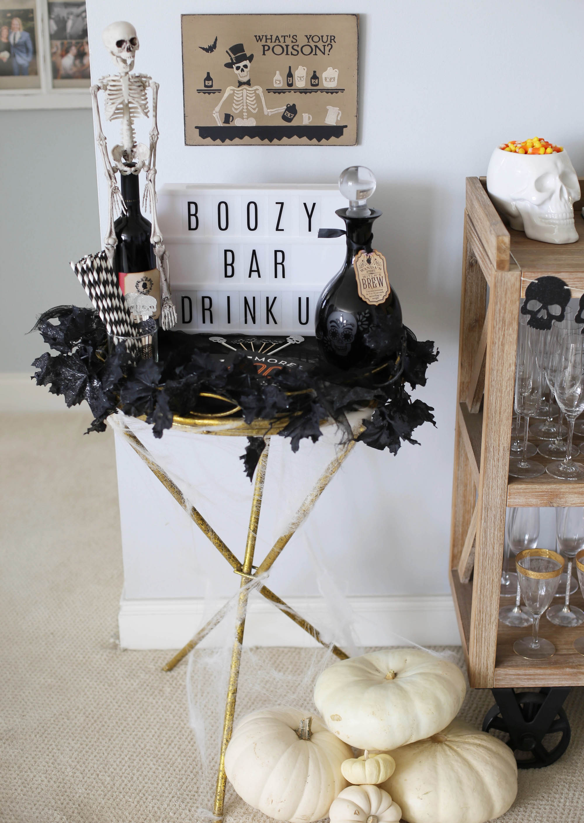 halloween boozy bar