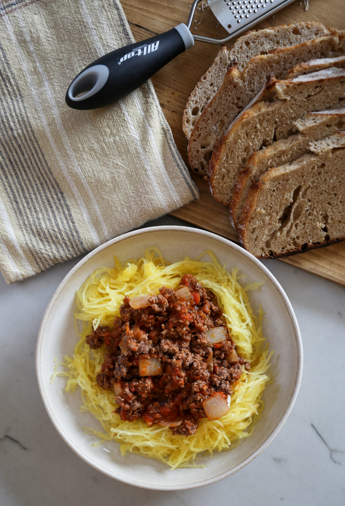 grass fed spaghetti squash bowls