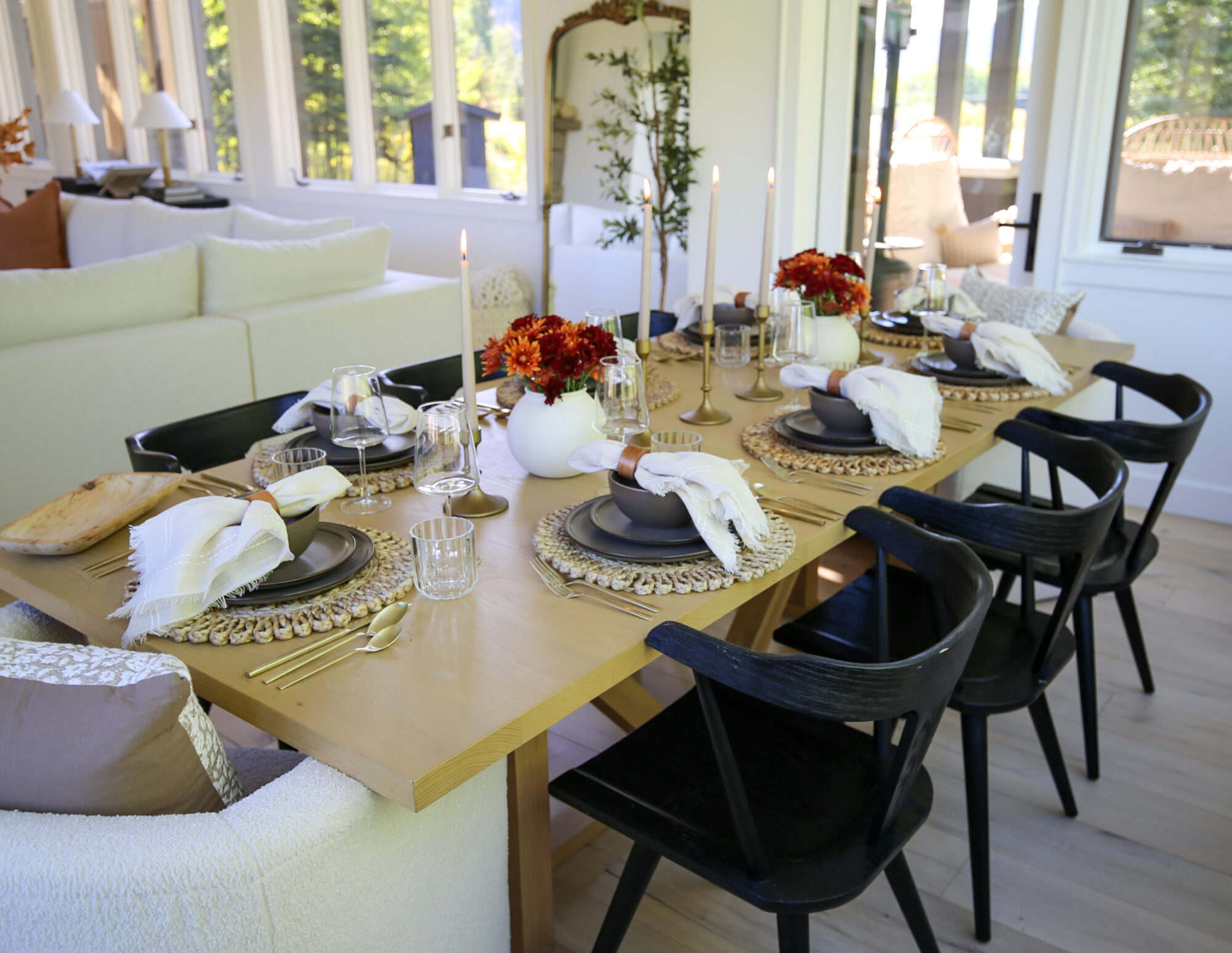 affordable fall tablescape