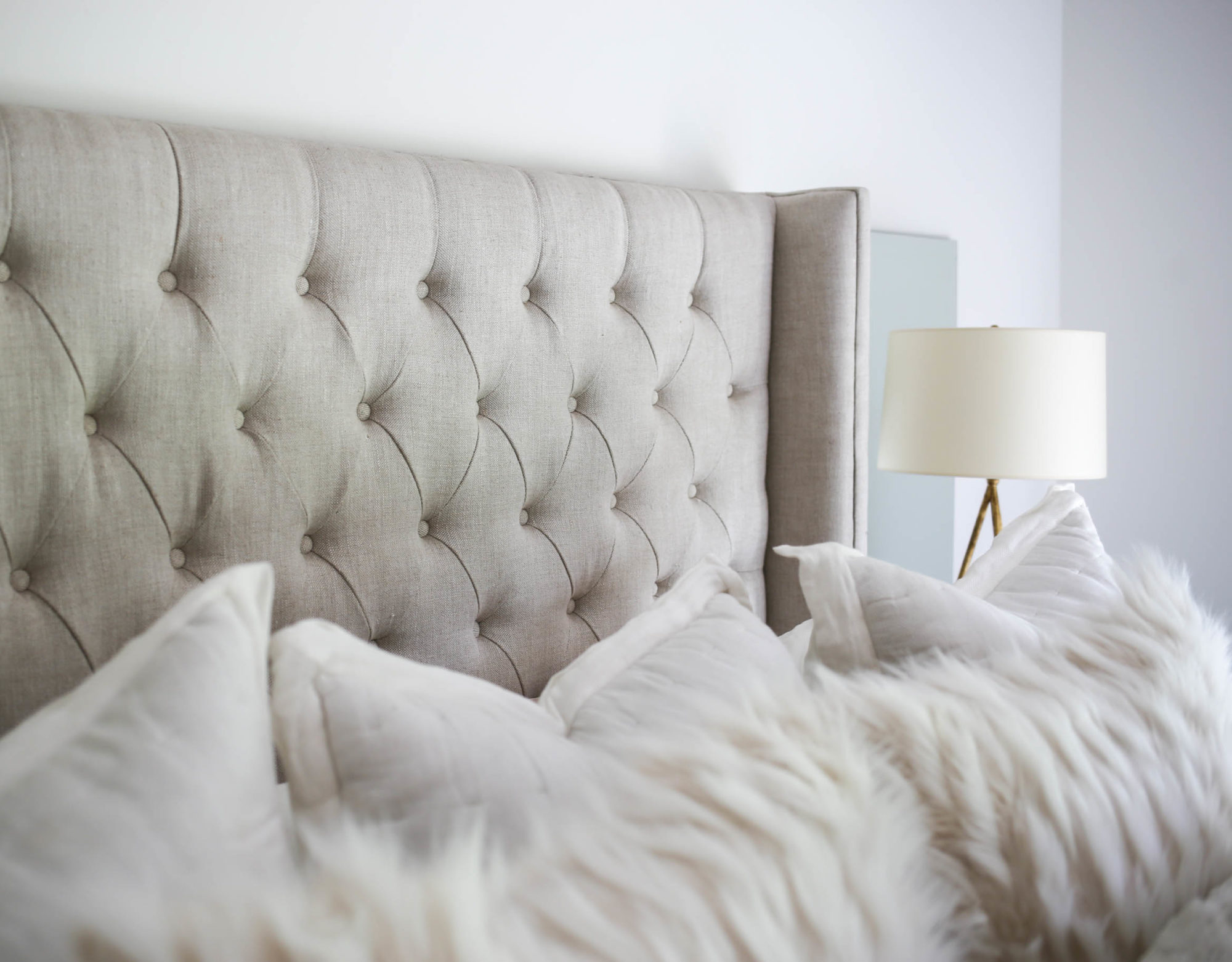 neutral farmhouse bedroom