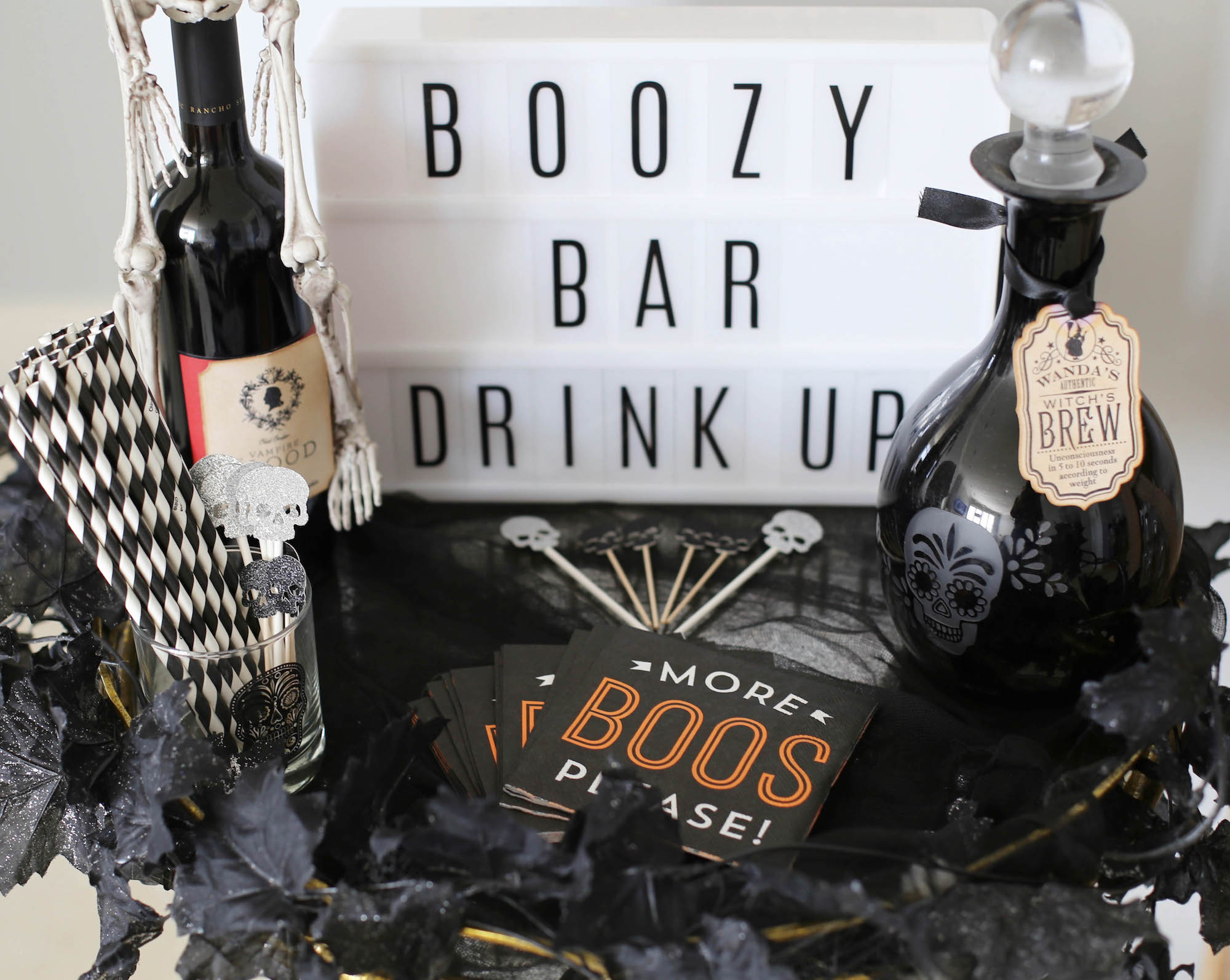 halloween boozy bar