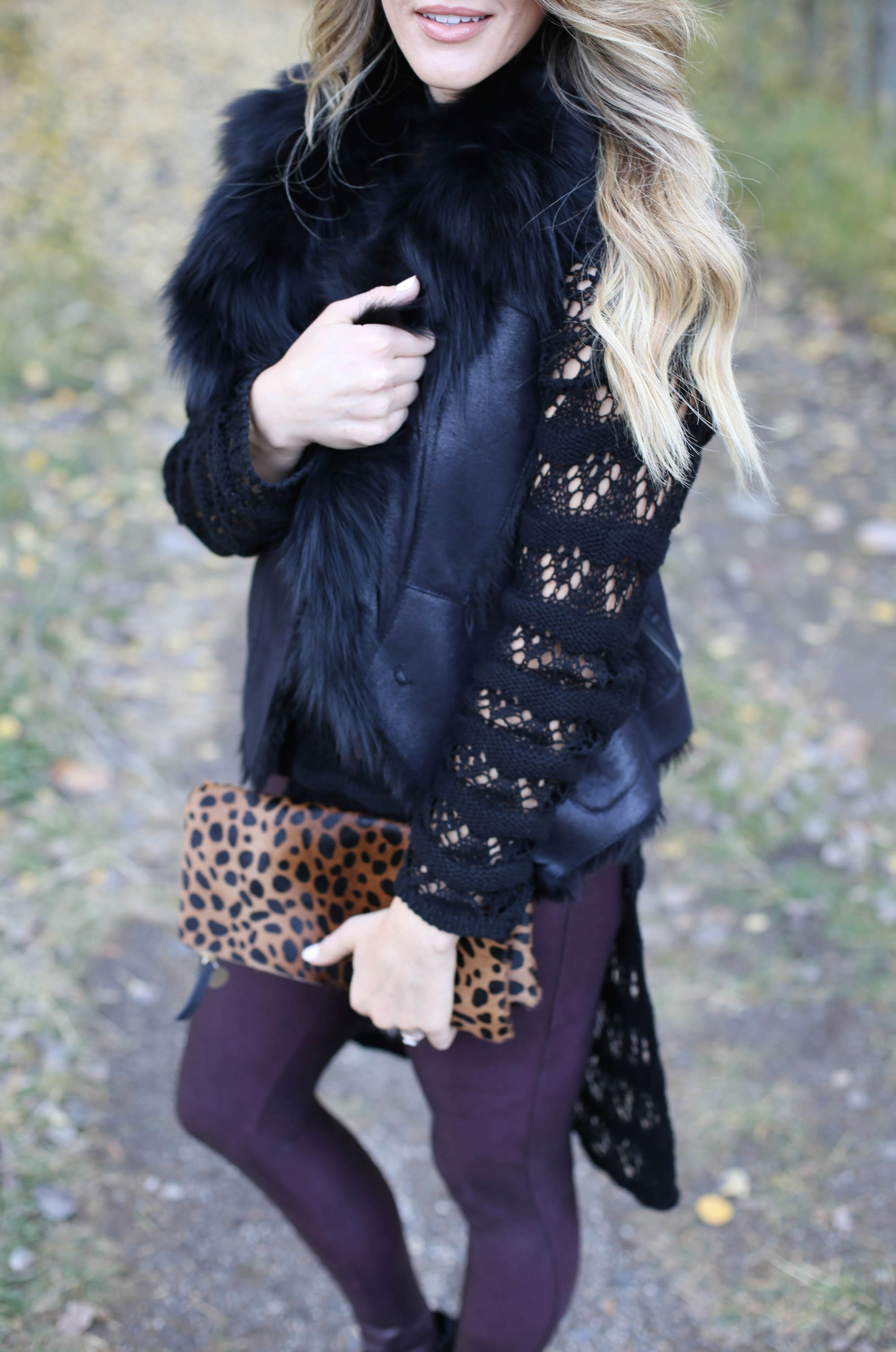 faux leather fur real