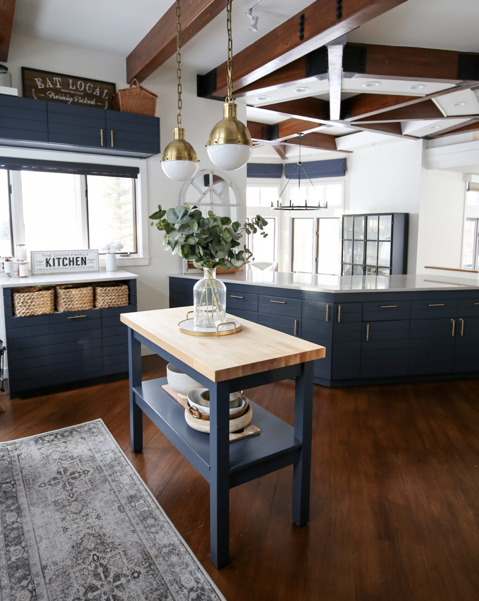 fixer upper blue kitchen