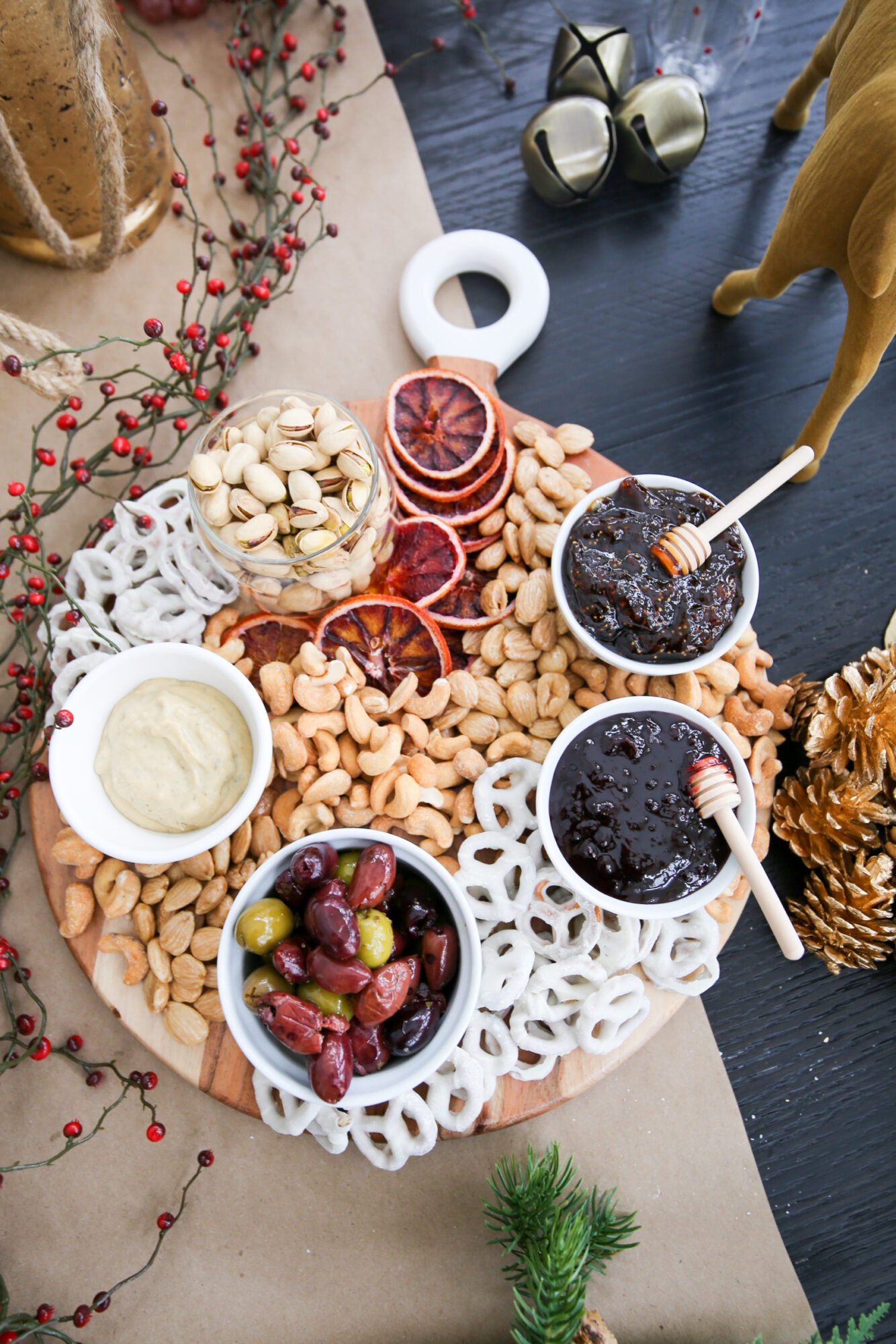 christmas holiday grazing table