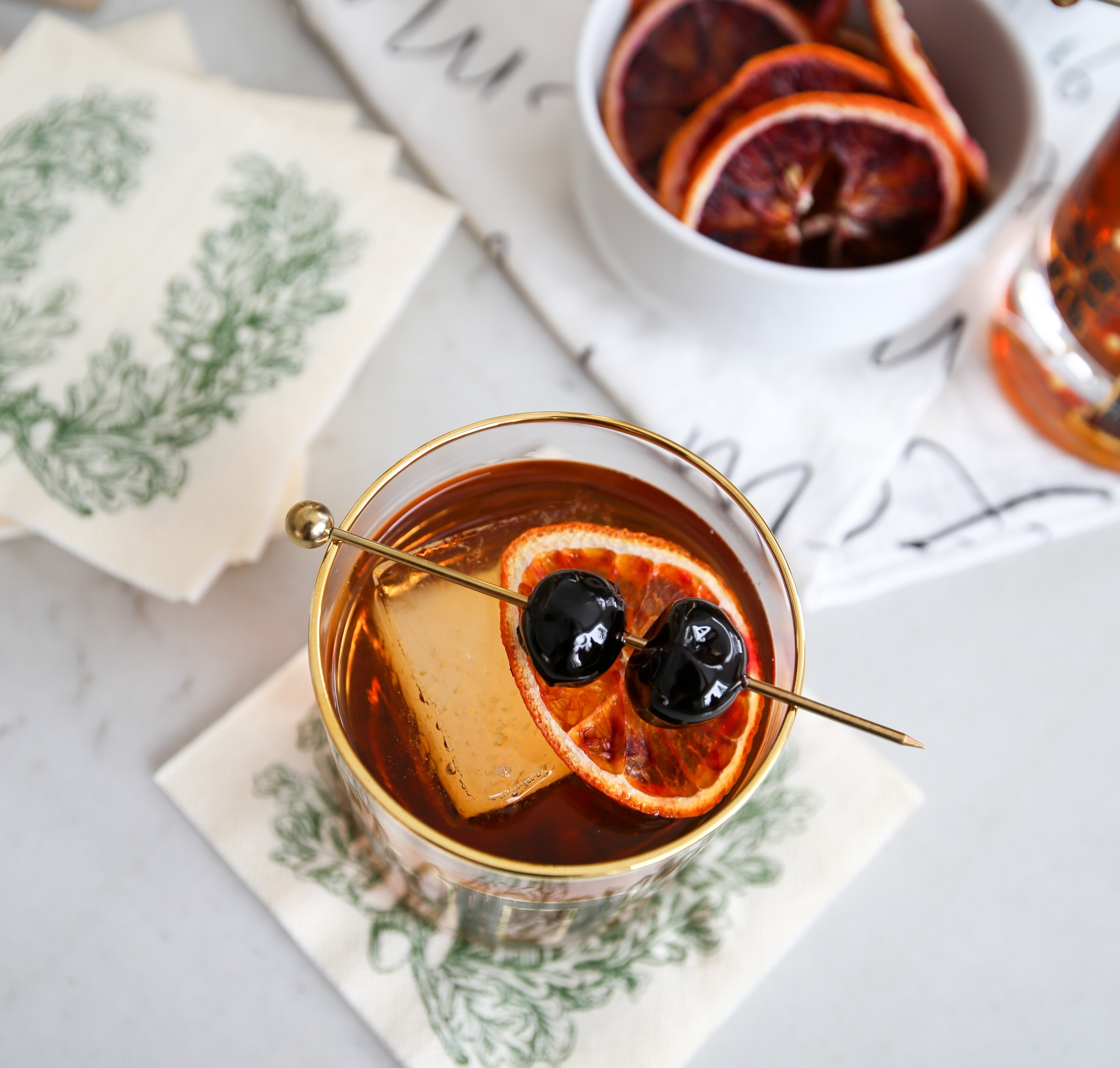 merry manhattan holiday cocktail