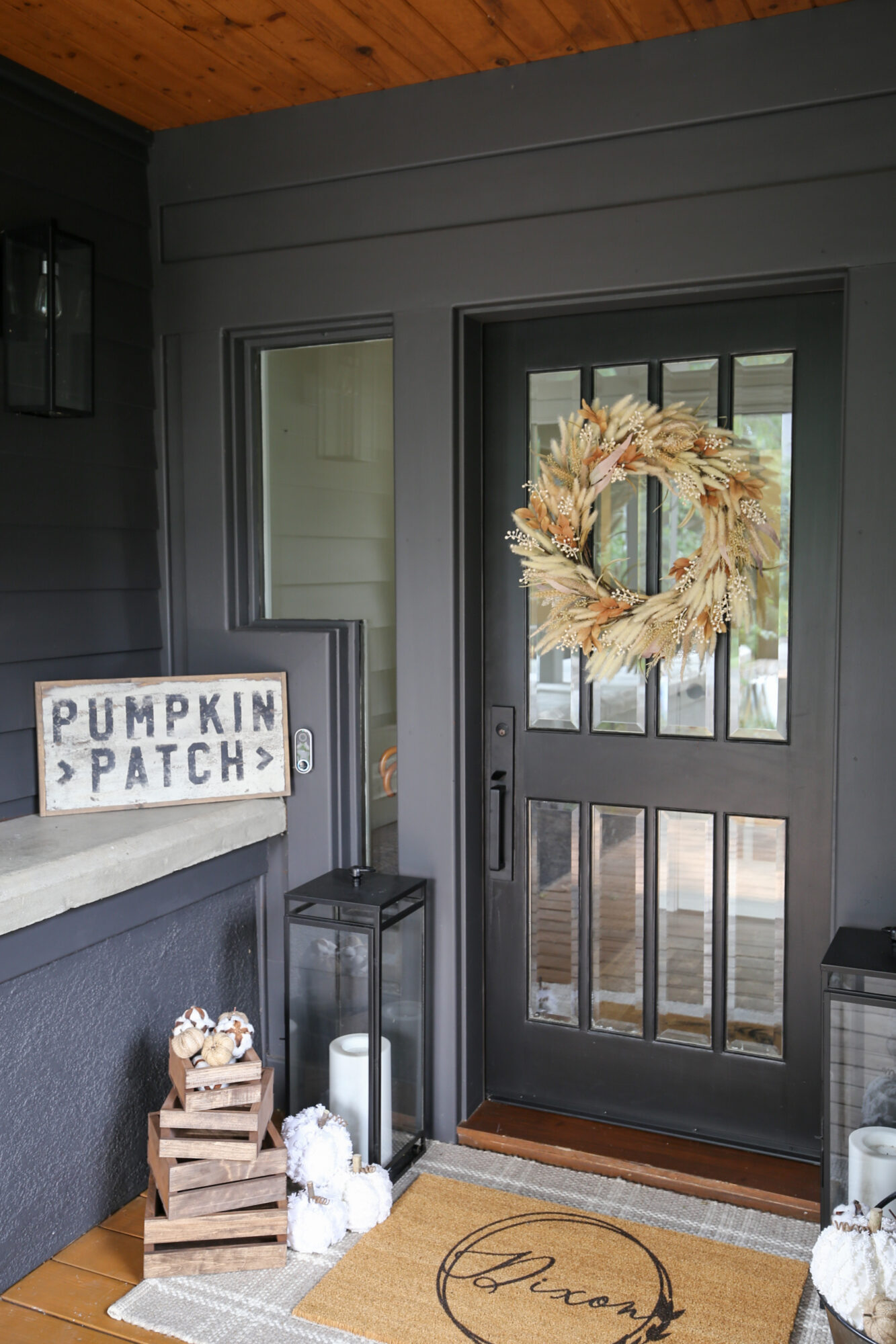 country fall front door