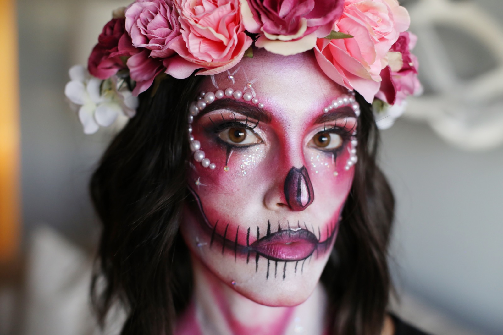halloween skull makeup