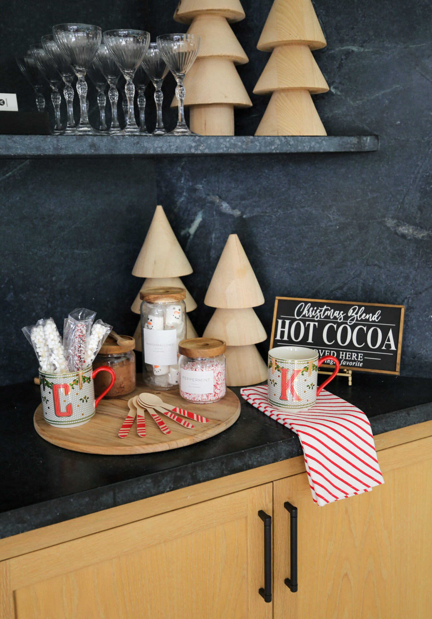 holiday hot cocoa bar
