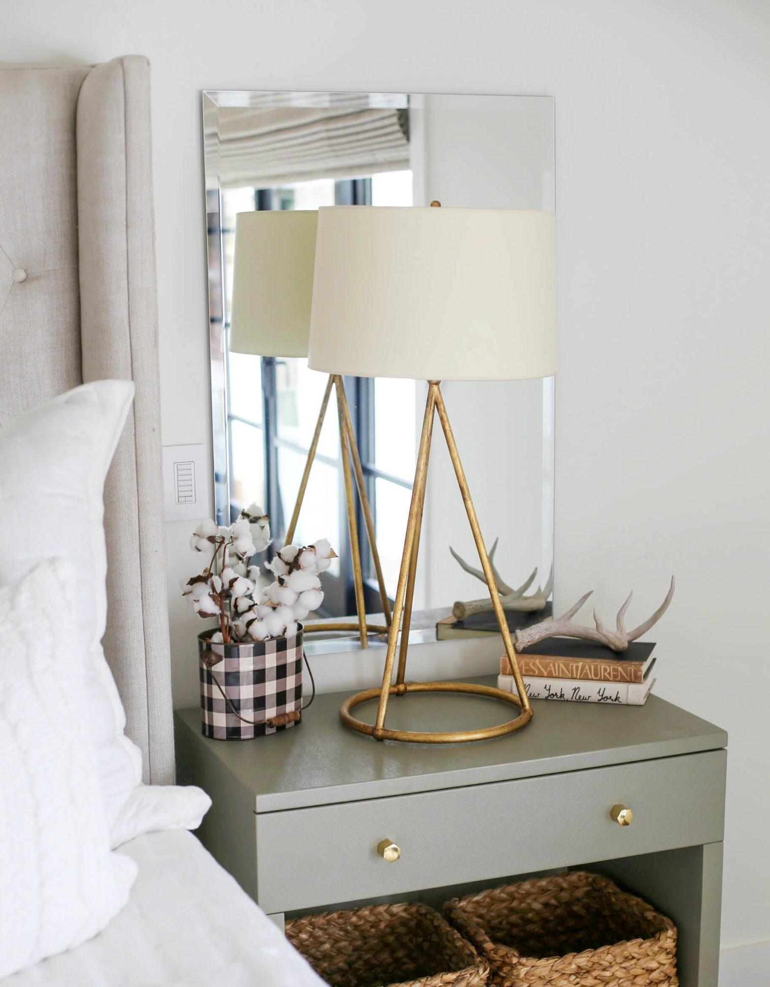 neutral farmhouse bedroom