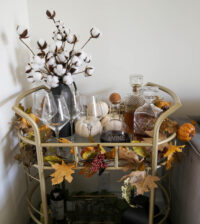 fall bar cart styling