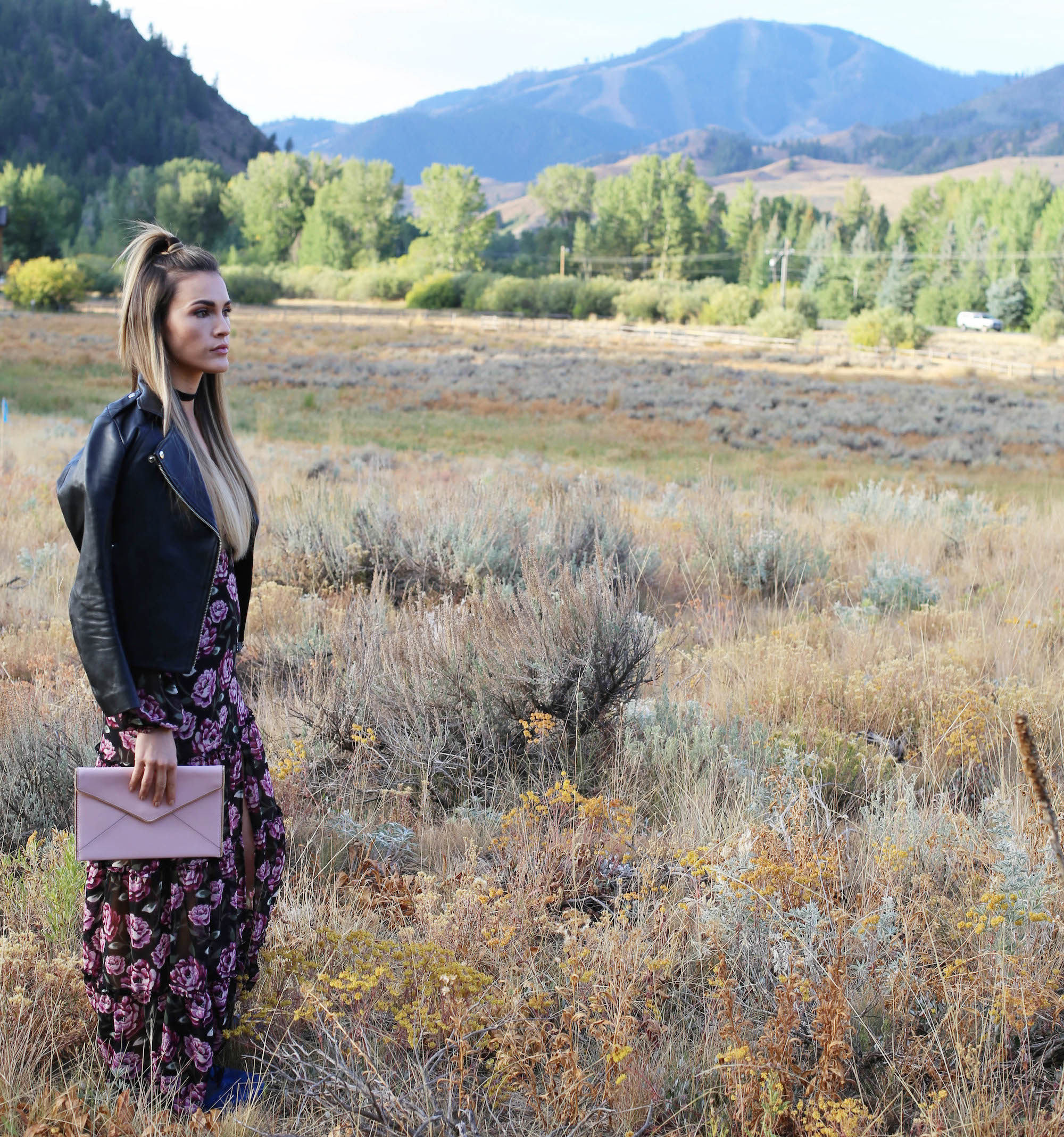 fall floral maxi styled by kasey