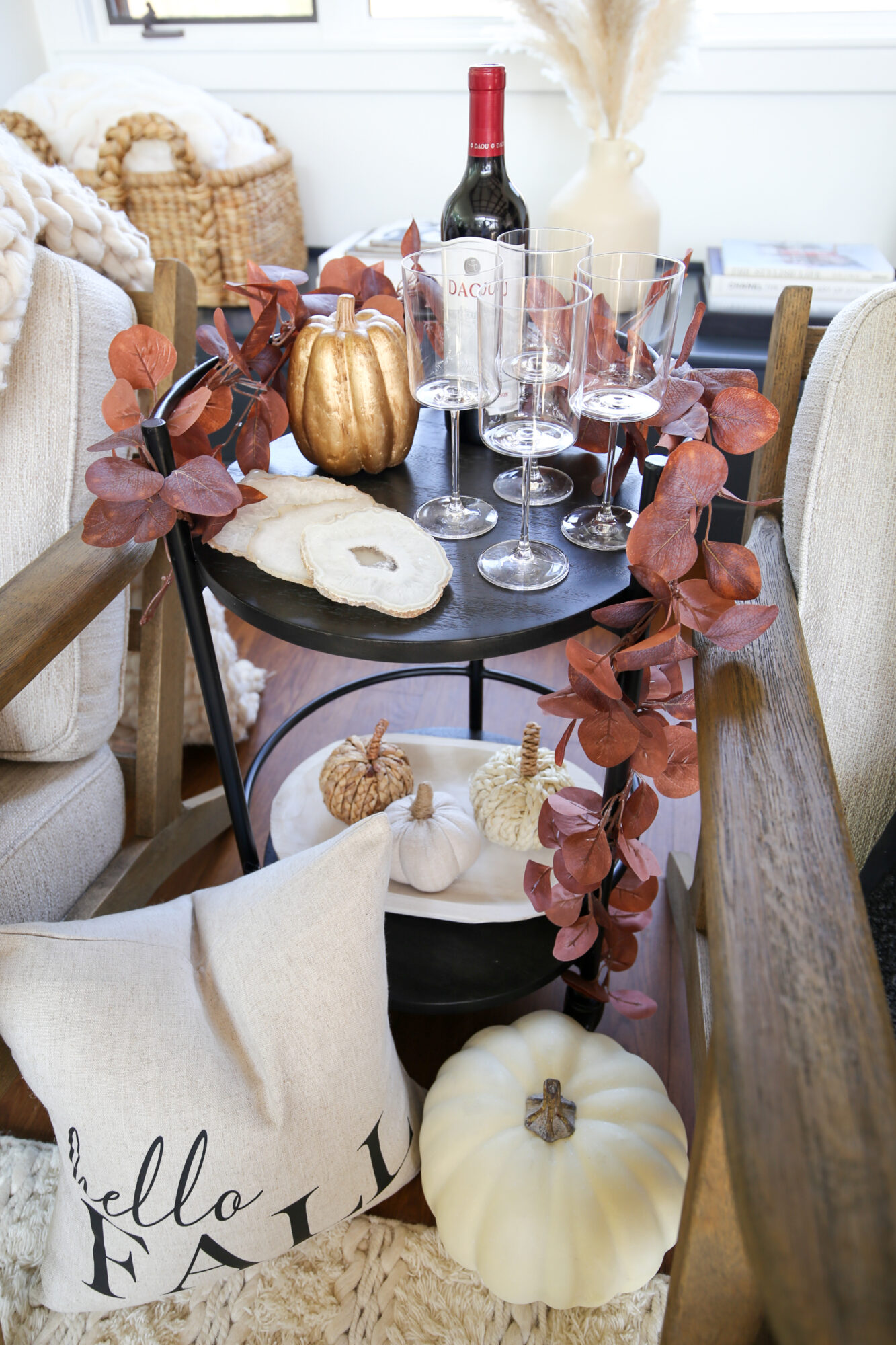 mini fall bar cart