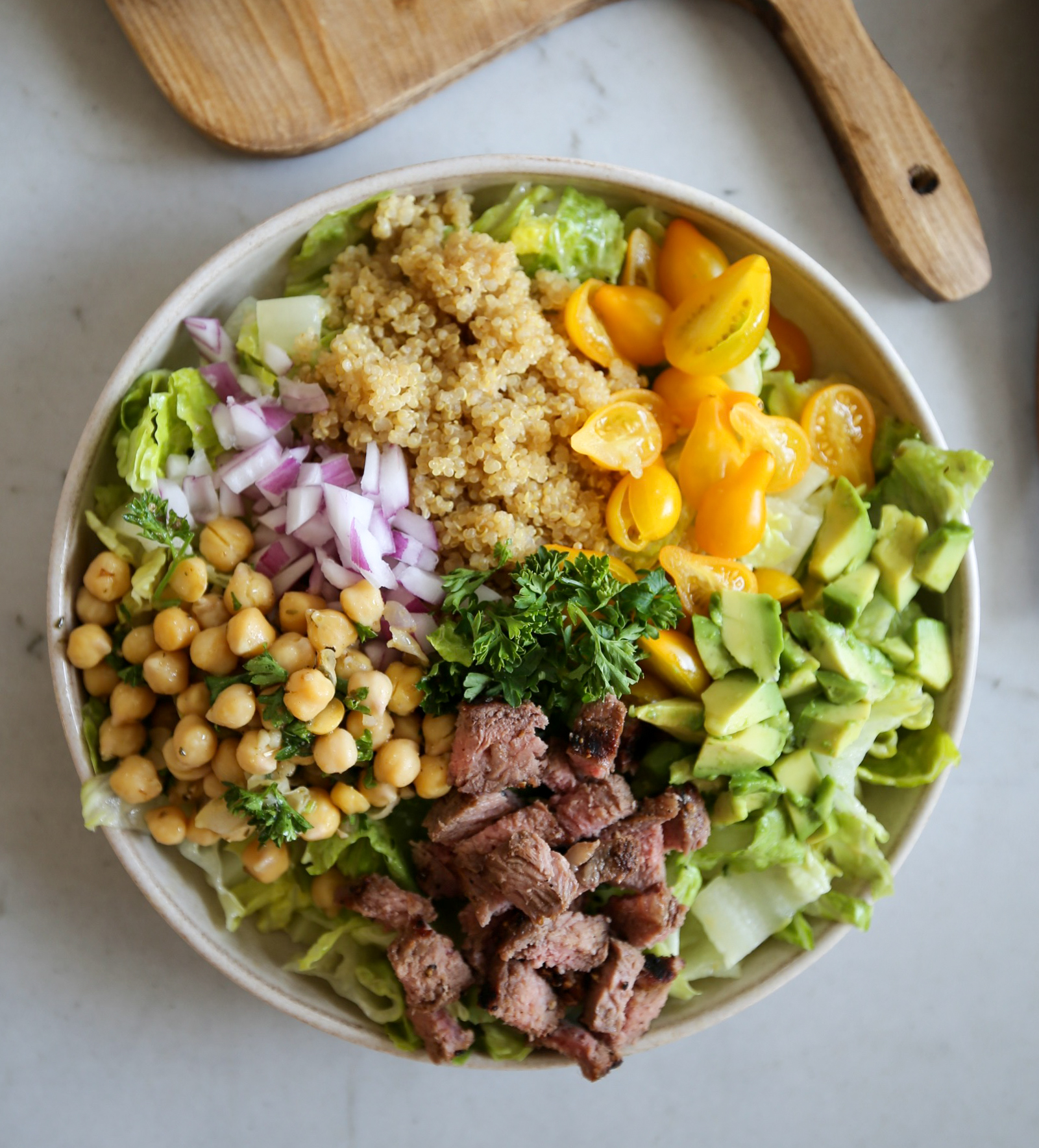 chopped steak salad