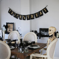 halloween tablescape styled by kasey
