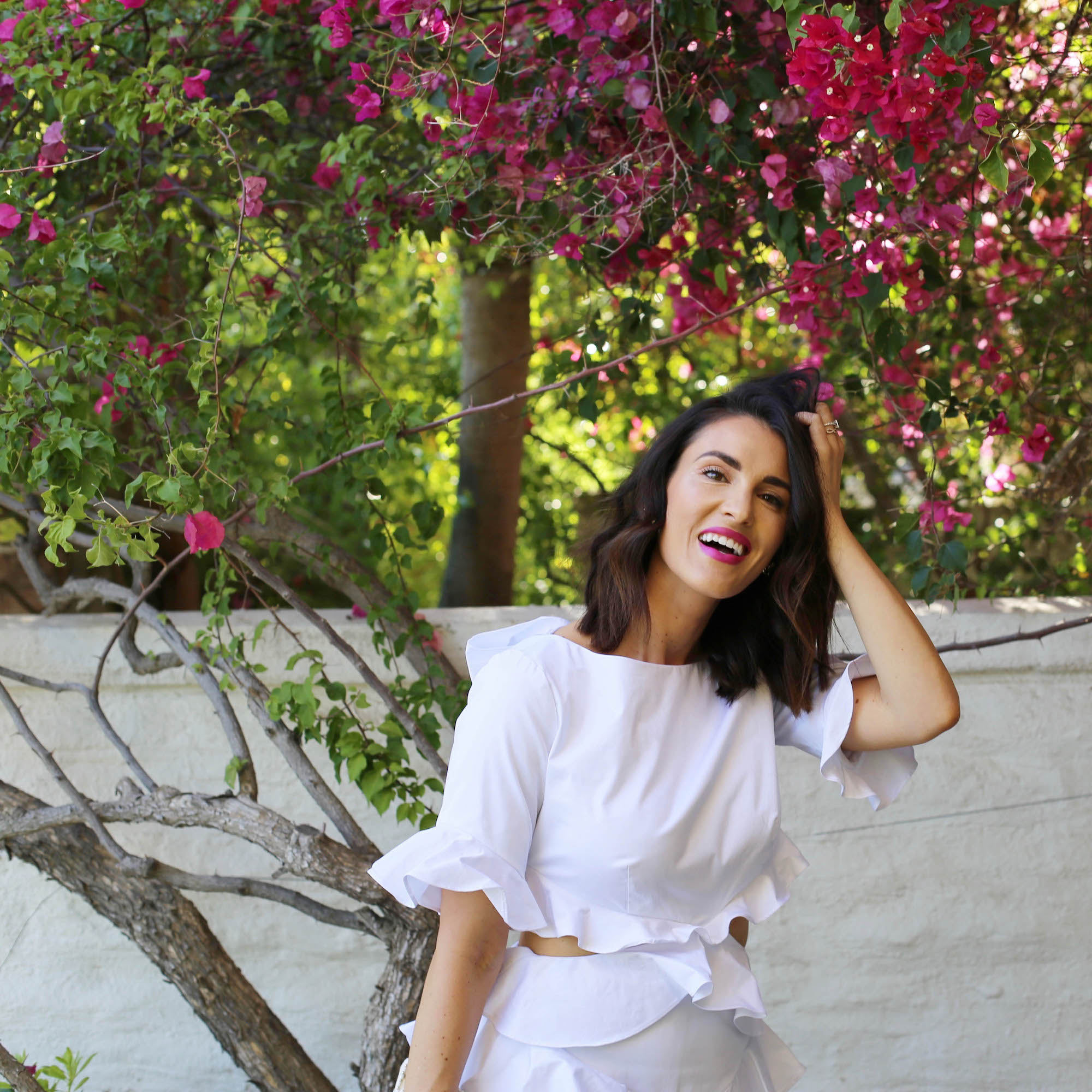 ruffle dress styled by kasey