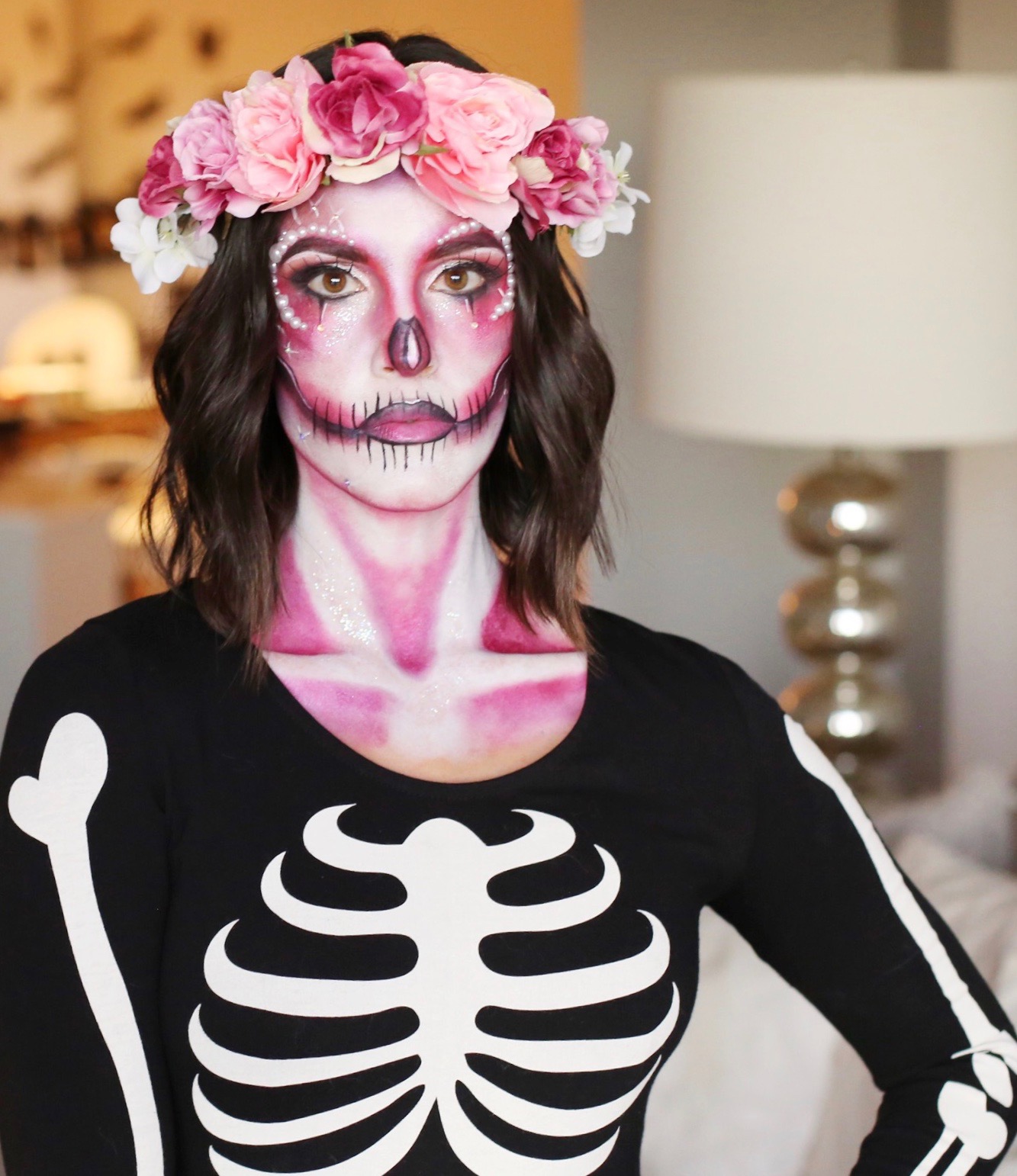 halloween skull makeup