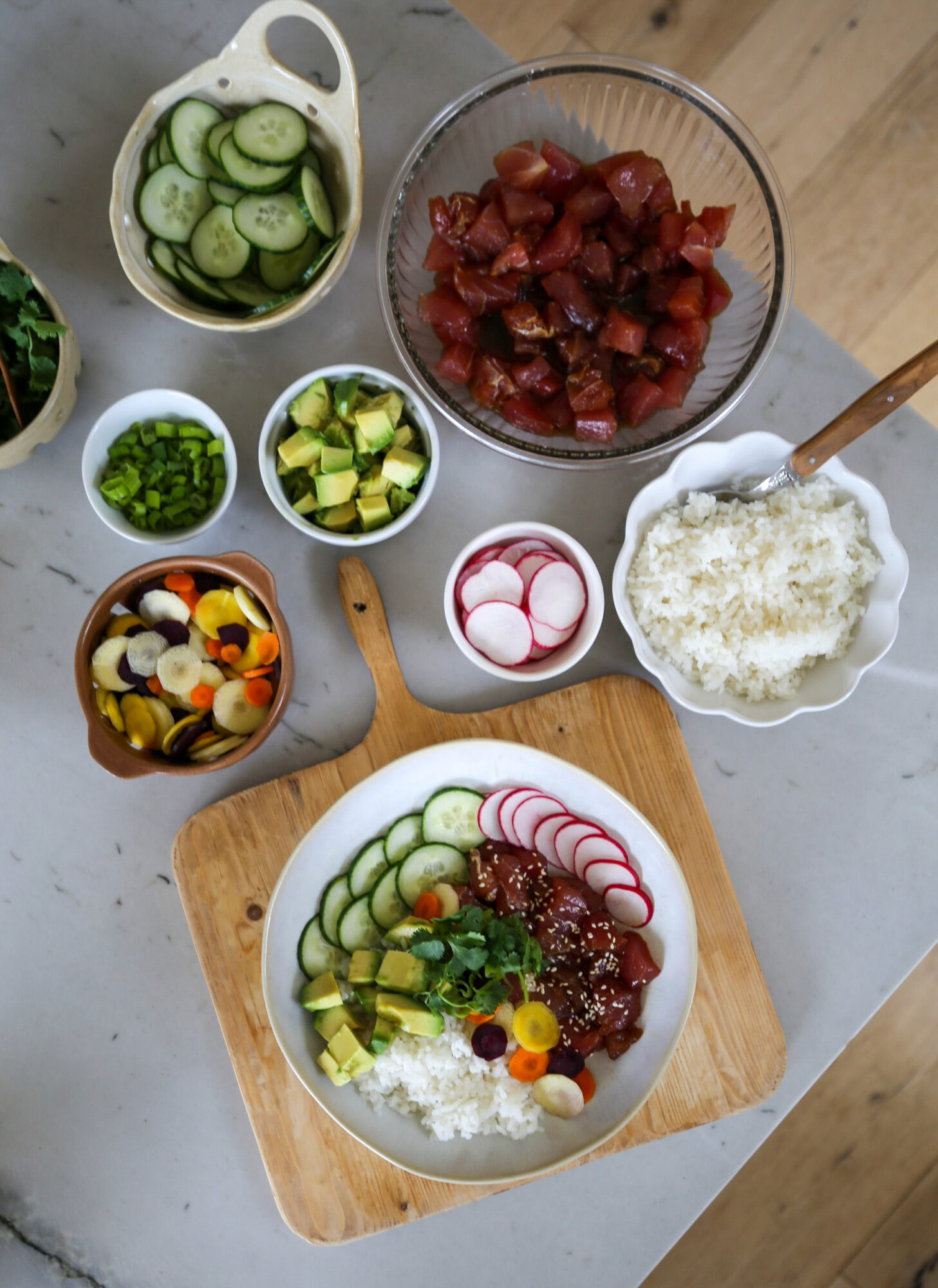 ahi tuna poke bowls