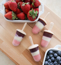 creamy coconut berry popsicles
