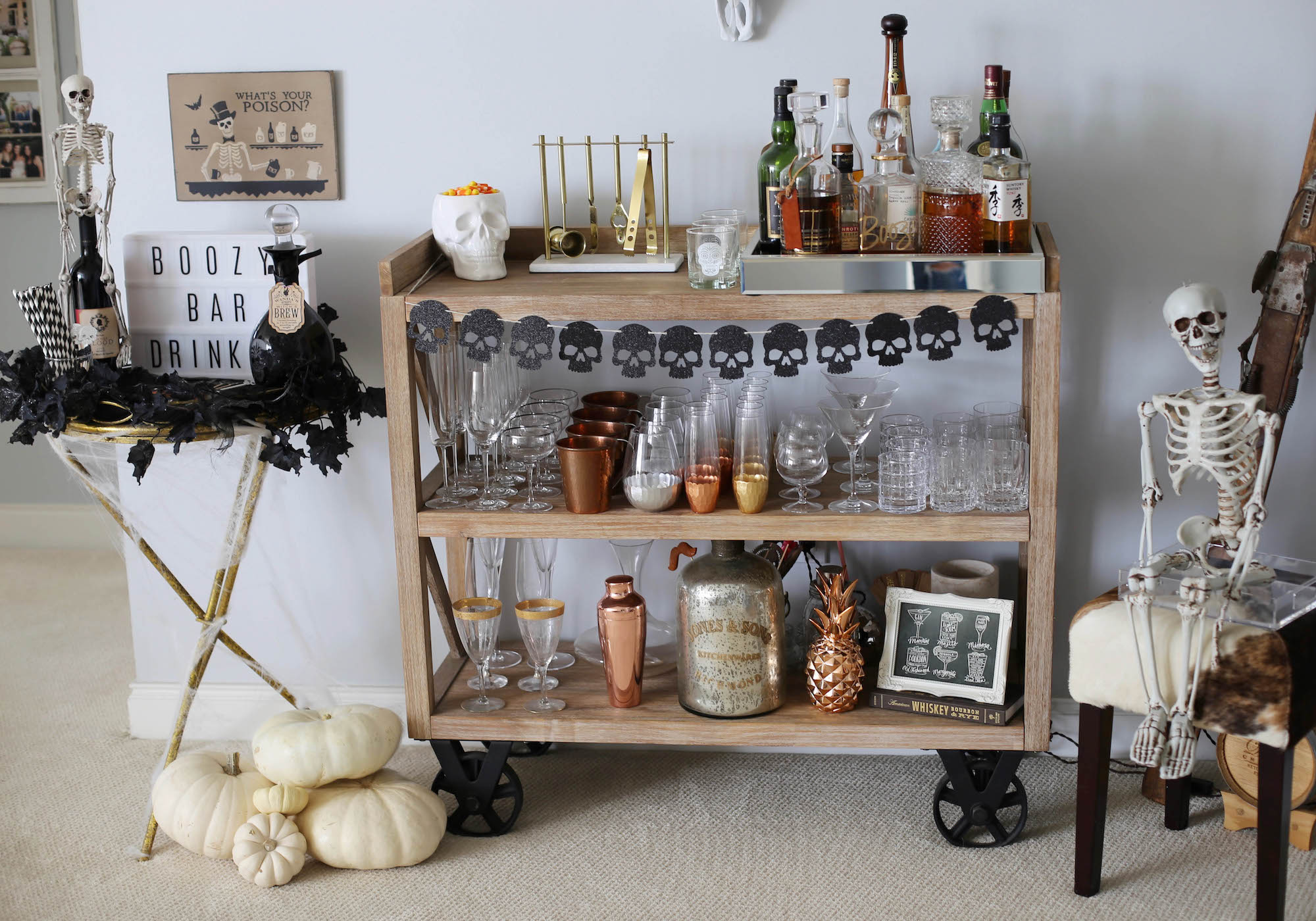 halloween boozy bar
