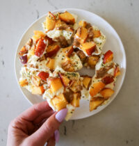 summer peach greek yogurt bark