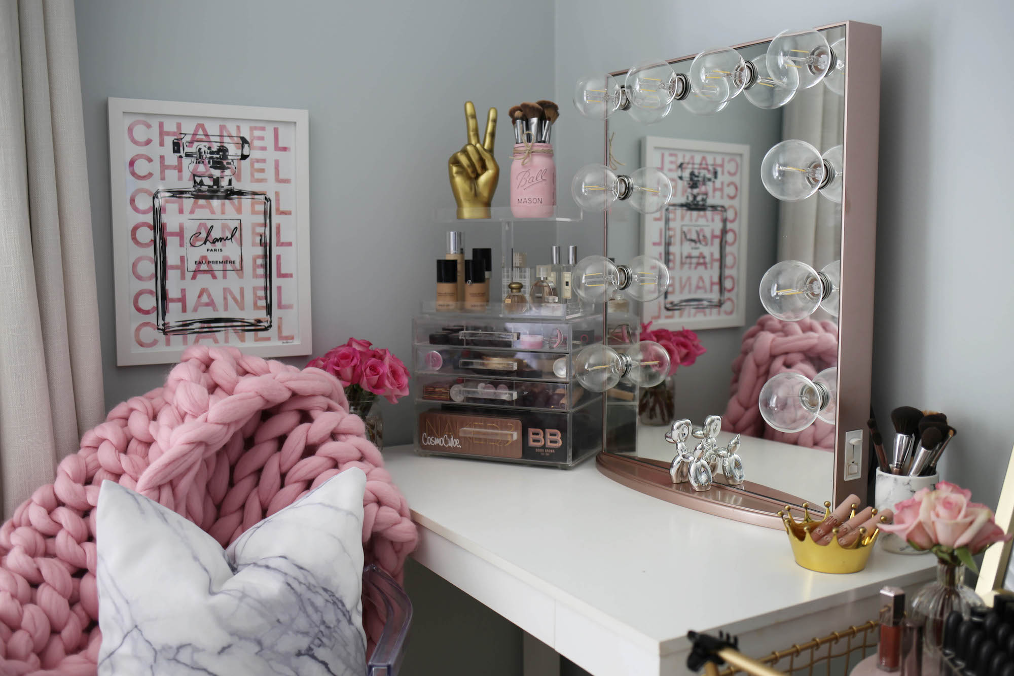 spring cleaning vanity space
