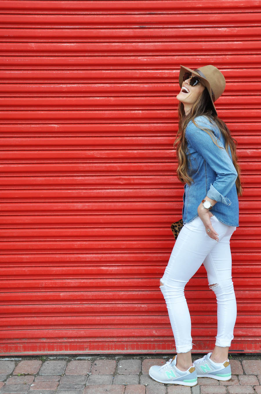 denim turquoise white jeans