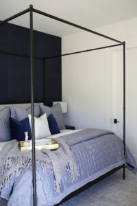 navy bedroom leesa mattress