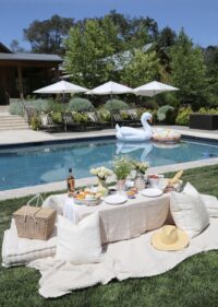 outdoor picnic setup