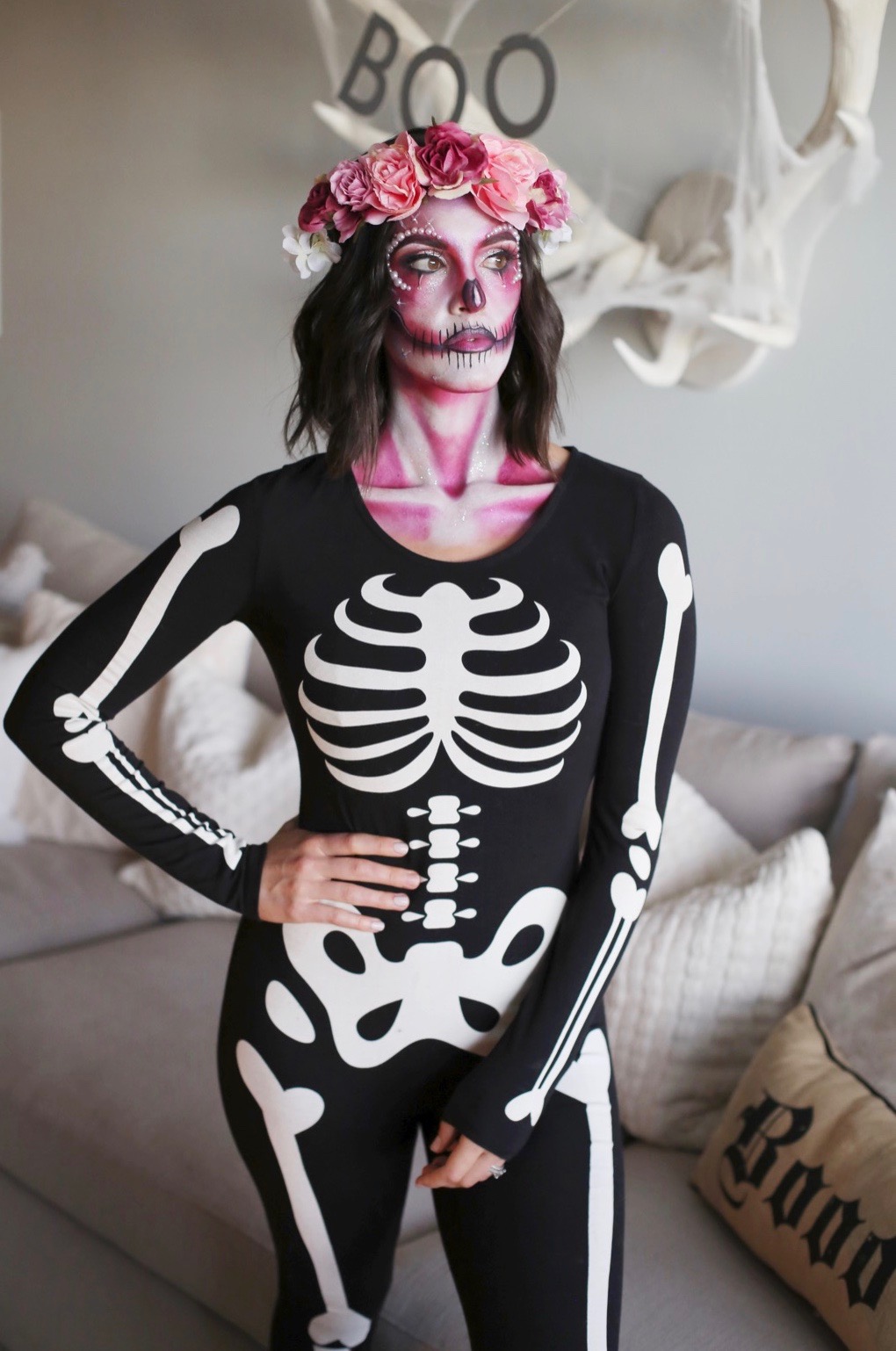 halloween skull makeup