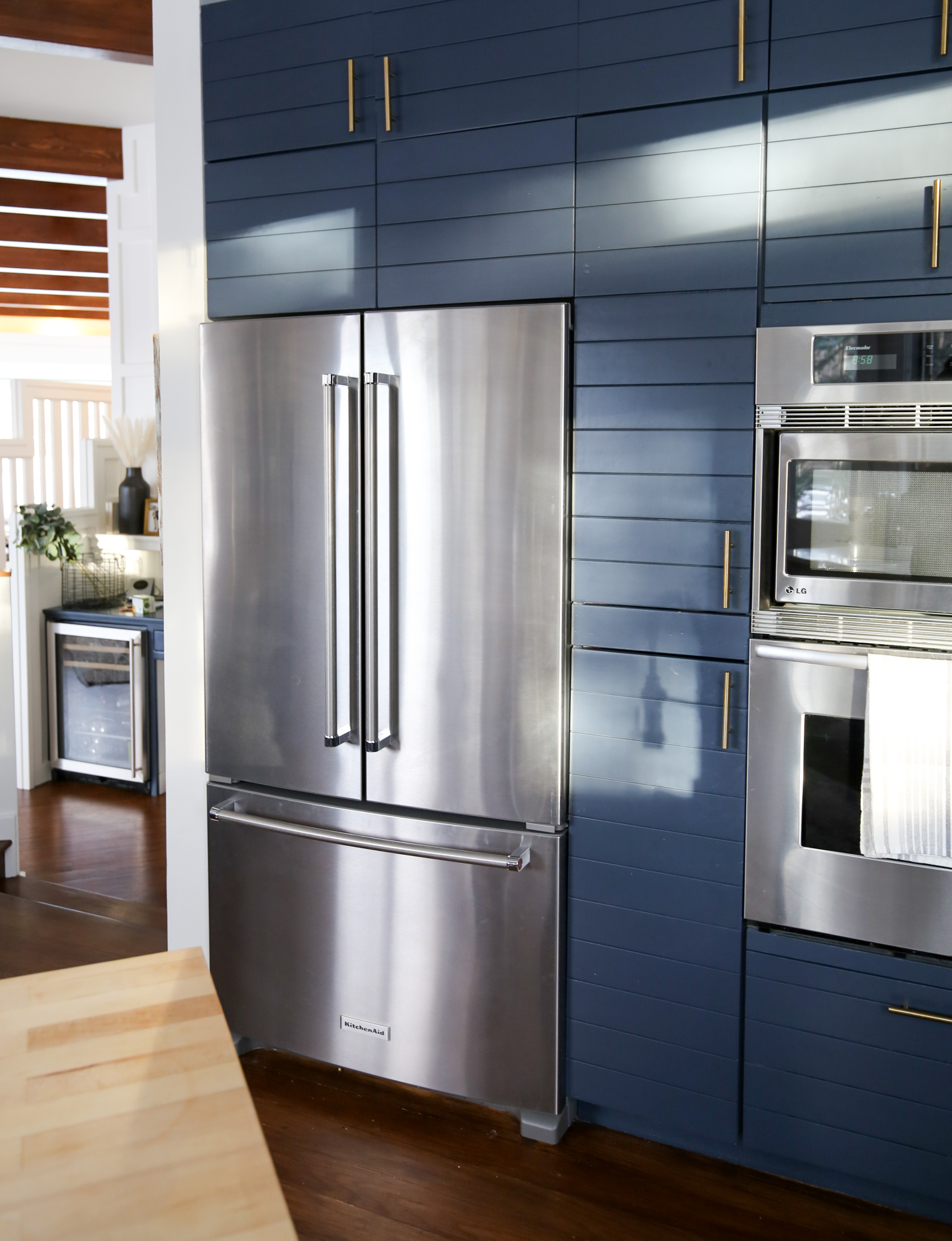 fixer upper blue kitchen