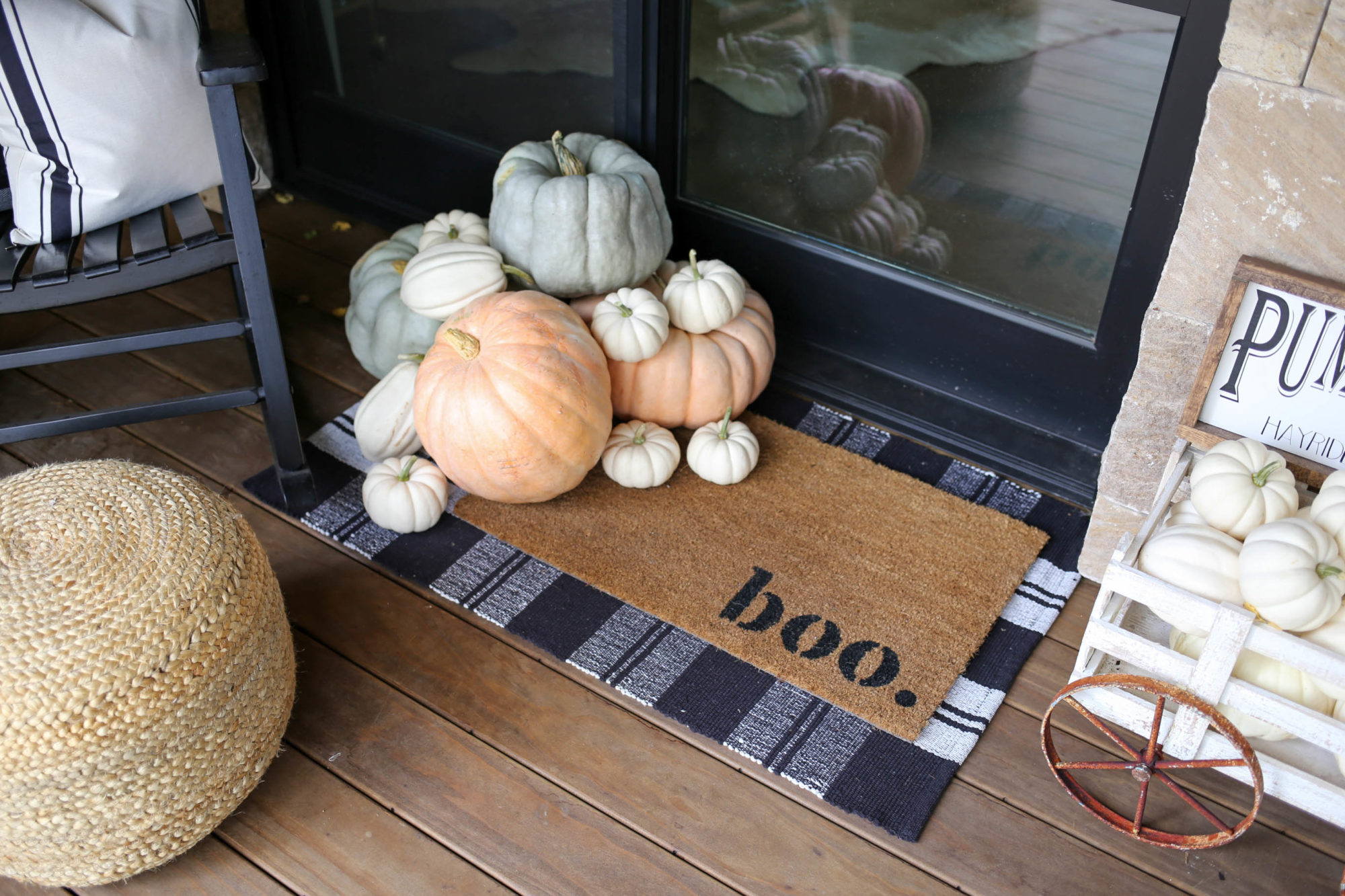 farmhouse halloween front porch