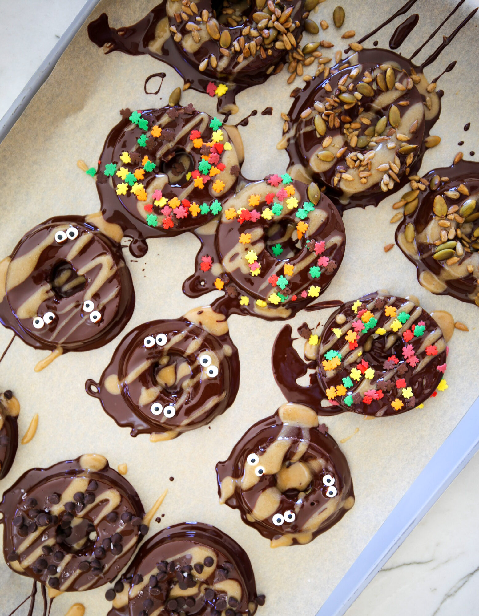chocolate apple donuts