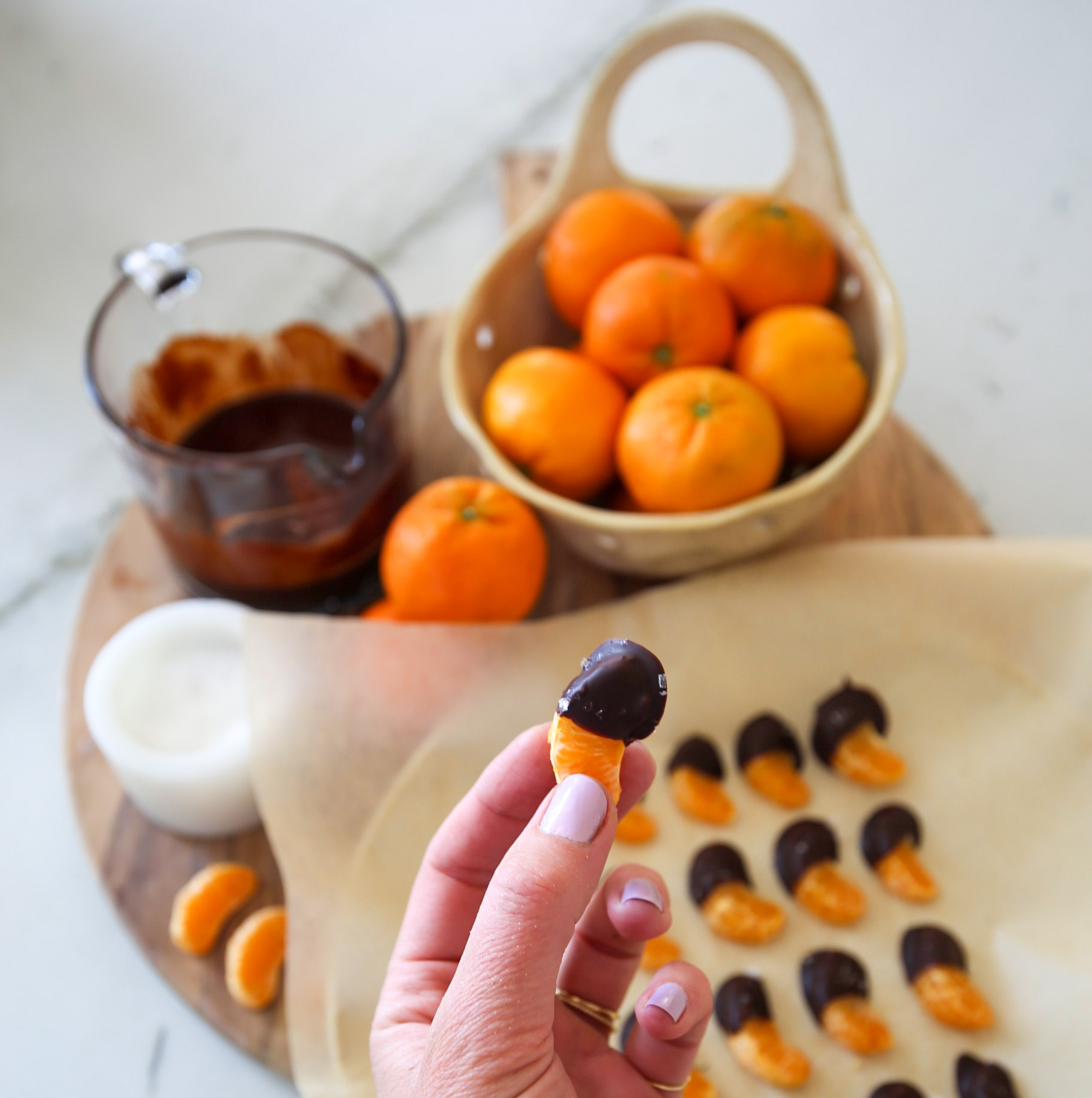 chocolate dipped mandarin oranges