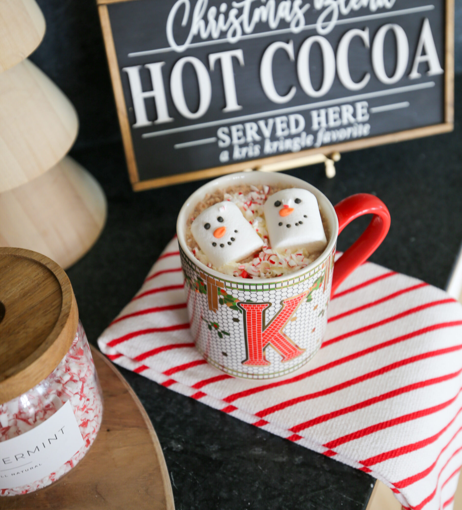 holiday hot cocoa bar