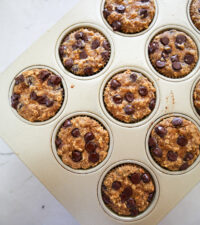 pumpkin oatmeal muffins 7. Scoop batter into muffin liners, about half way – they will rise. 8. Bake for 15 minutes or until toothpick comes out clean. 9. Let cool. Enjoy!