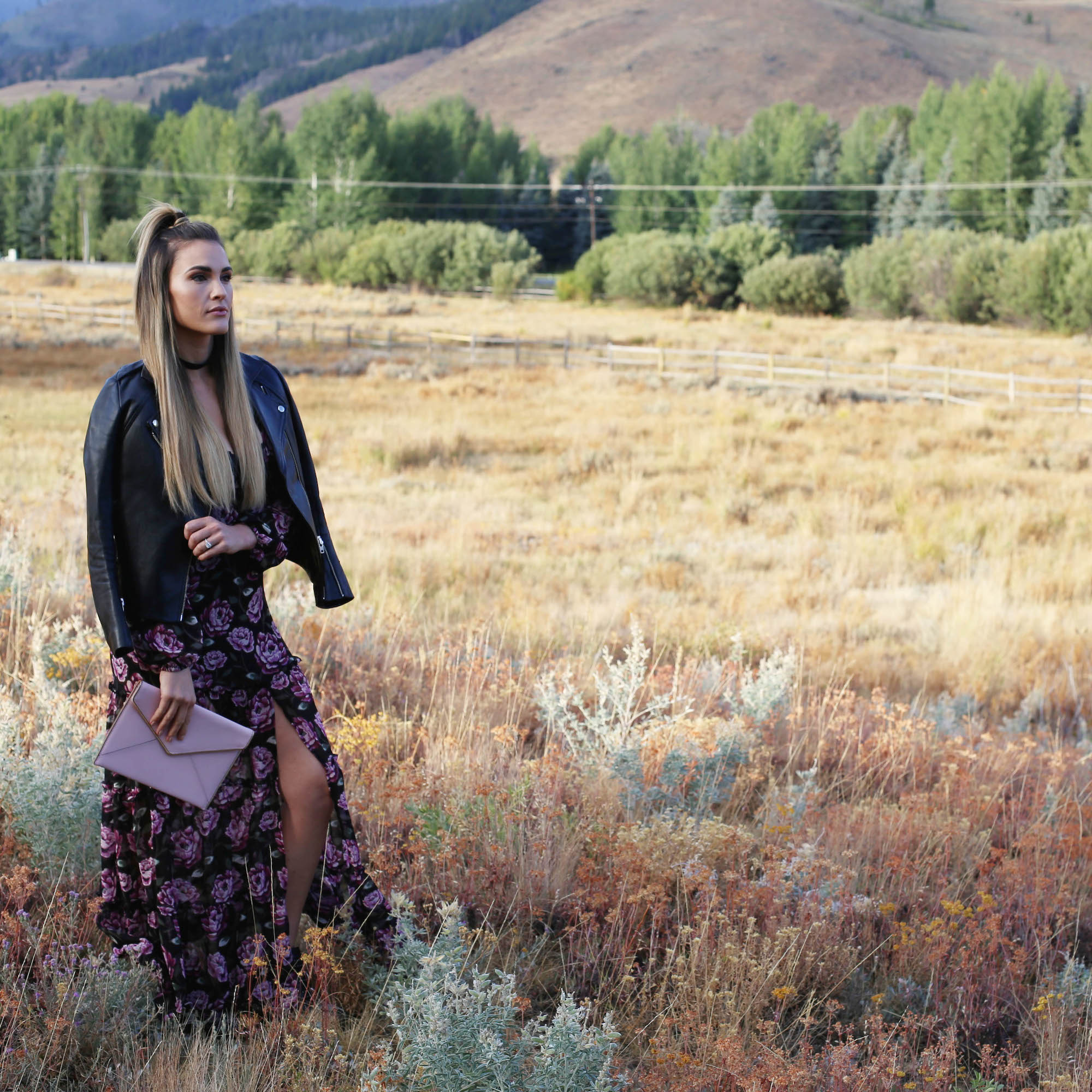 fall floral maxi styled by kasey