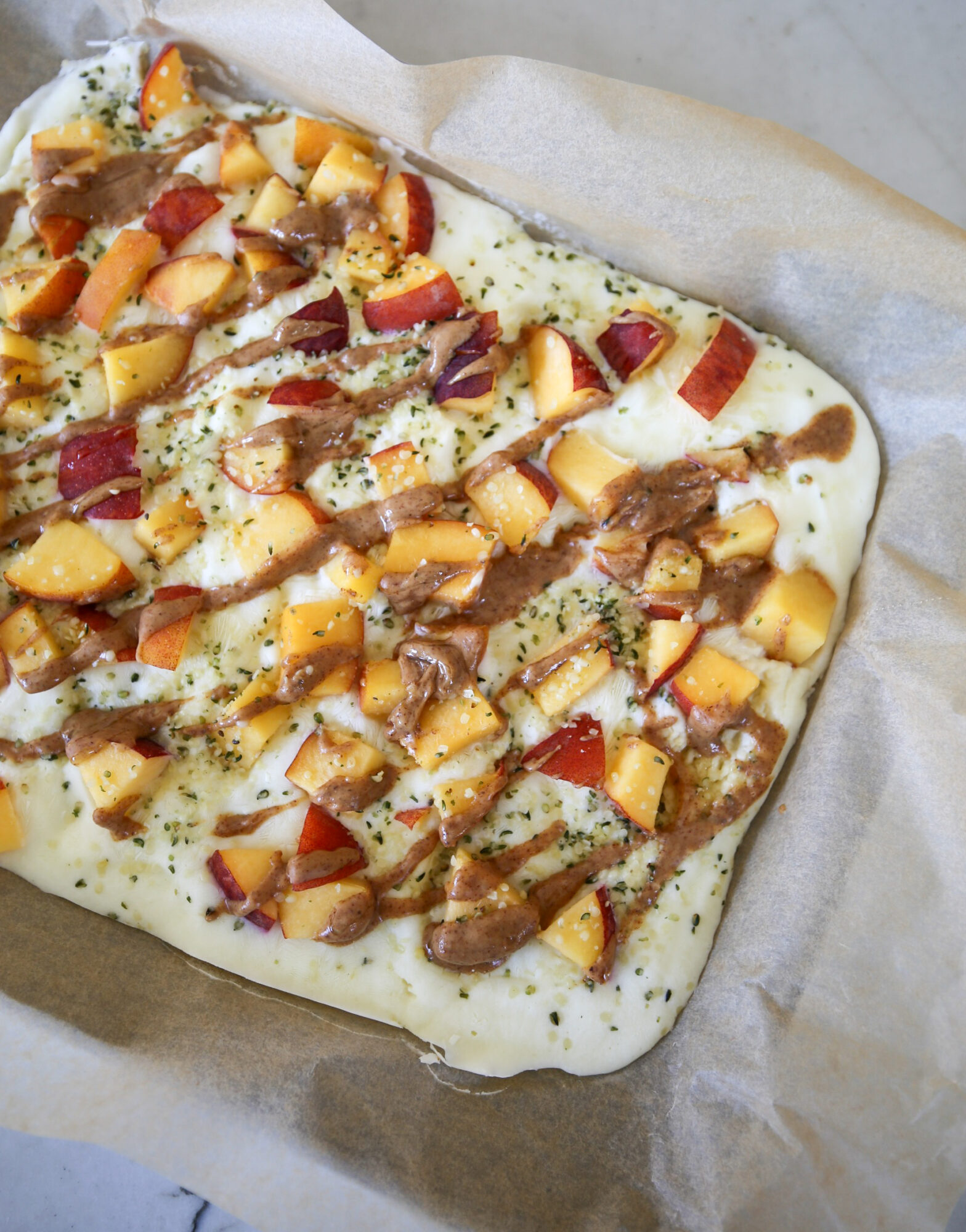 summer peach greek yogurt bark