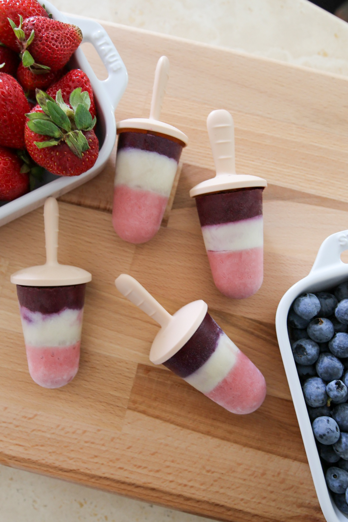 creamy coconut berry popsicles