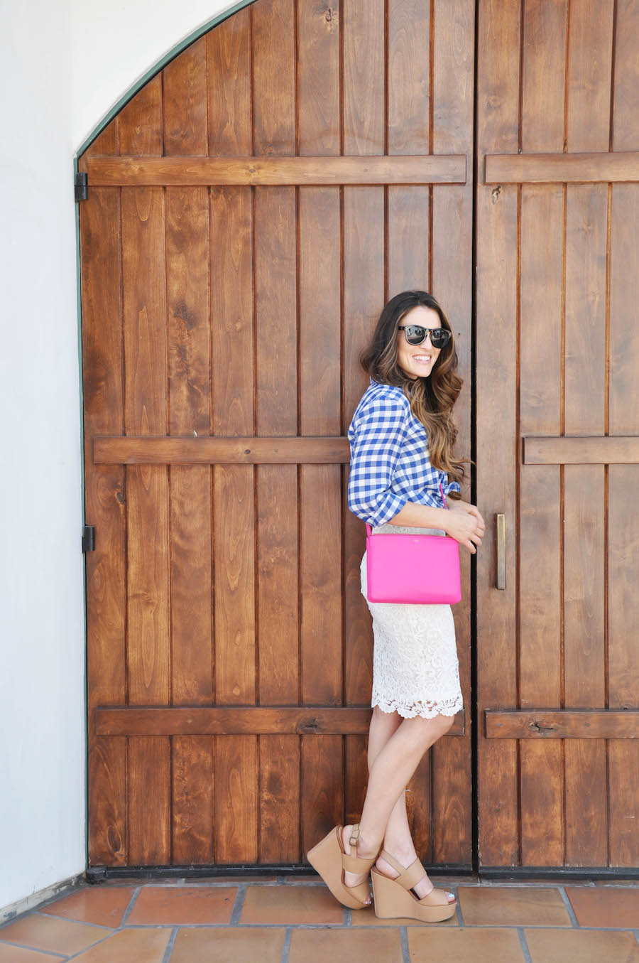 gingham and white lace_styled by kasey