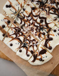 halloween yogurt spider web bark
